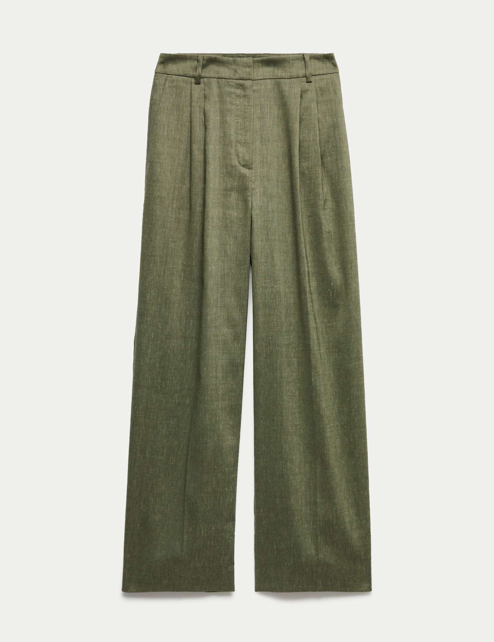 Linen Rich Wide Leg Trousers with Wool - image 1