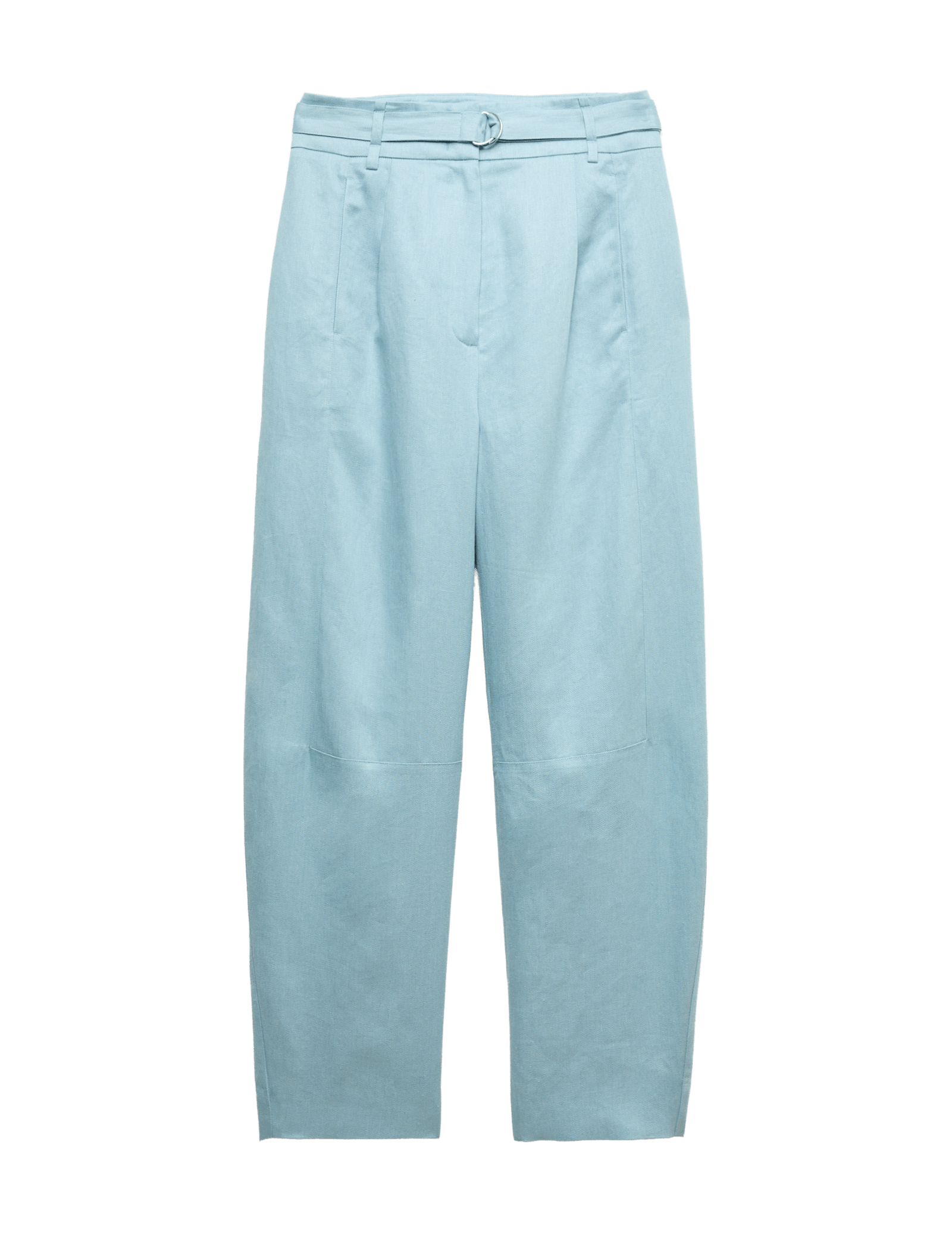 Pure Linen Belted Barrel Leg Trousers - image 3
