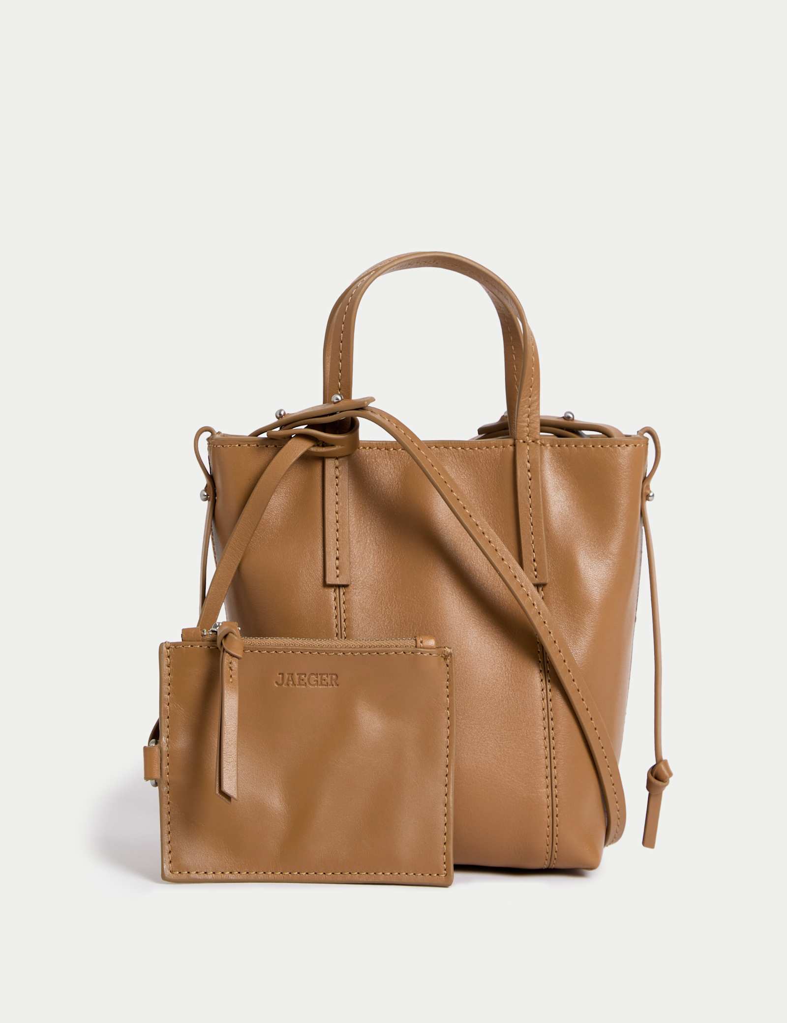 Leather Top Handle Cross Body Bag - image 1