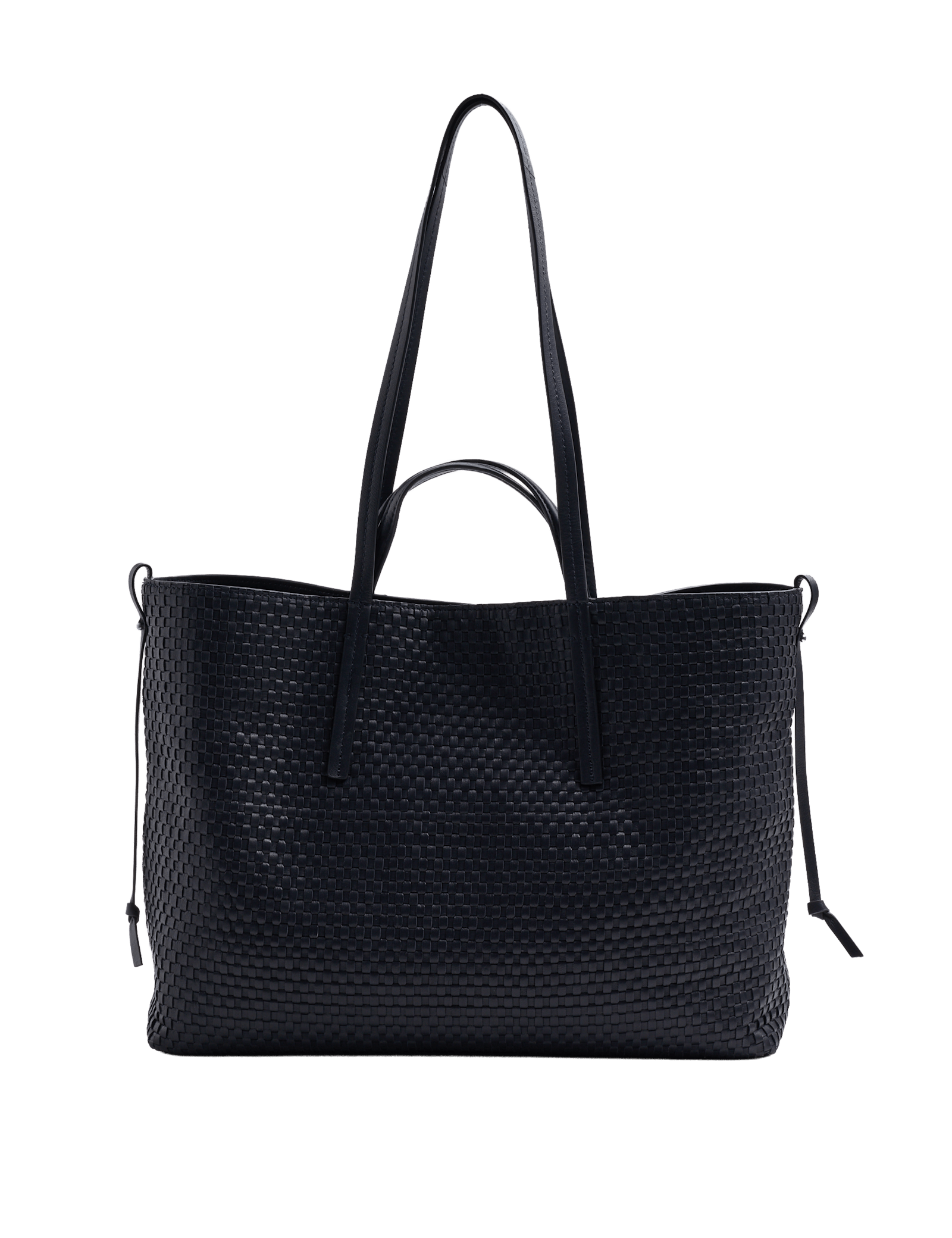 Leather Woven Top Handle Tote Bag - image 3