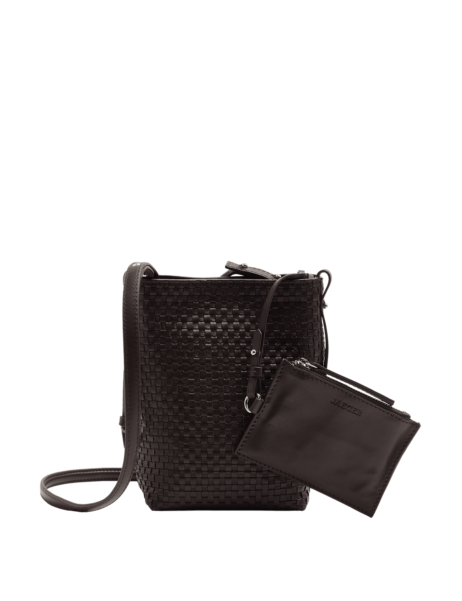 Leather Lattice Cross Body Bag - image 3