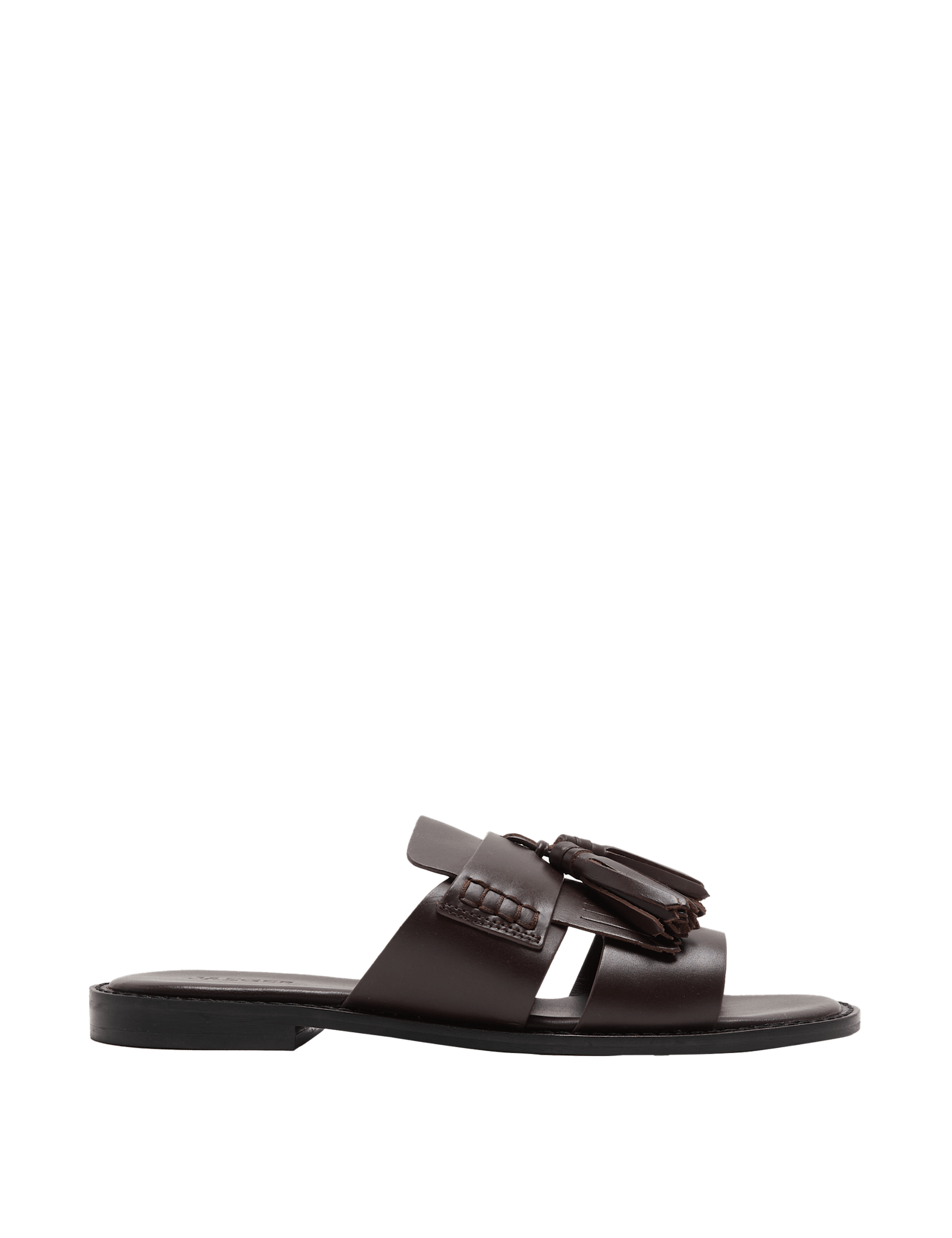 Leather Tassel Flat Loafer Mules - image 5