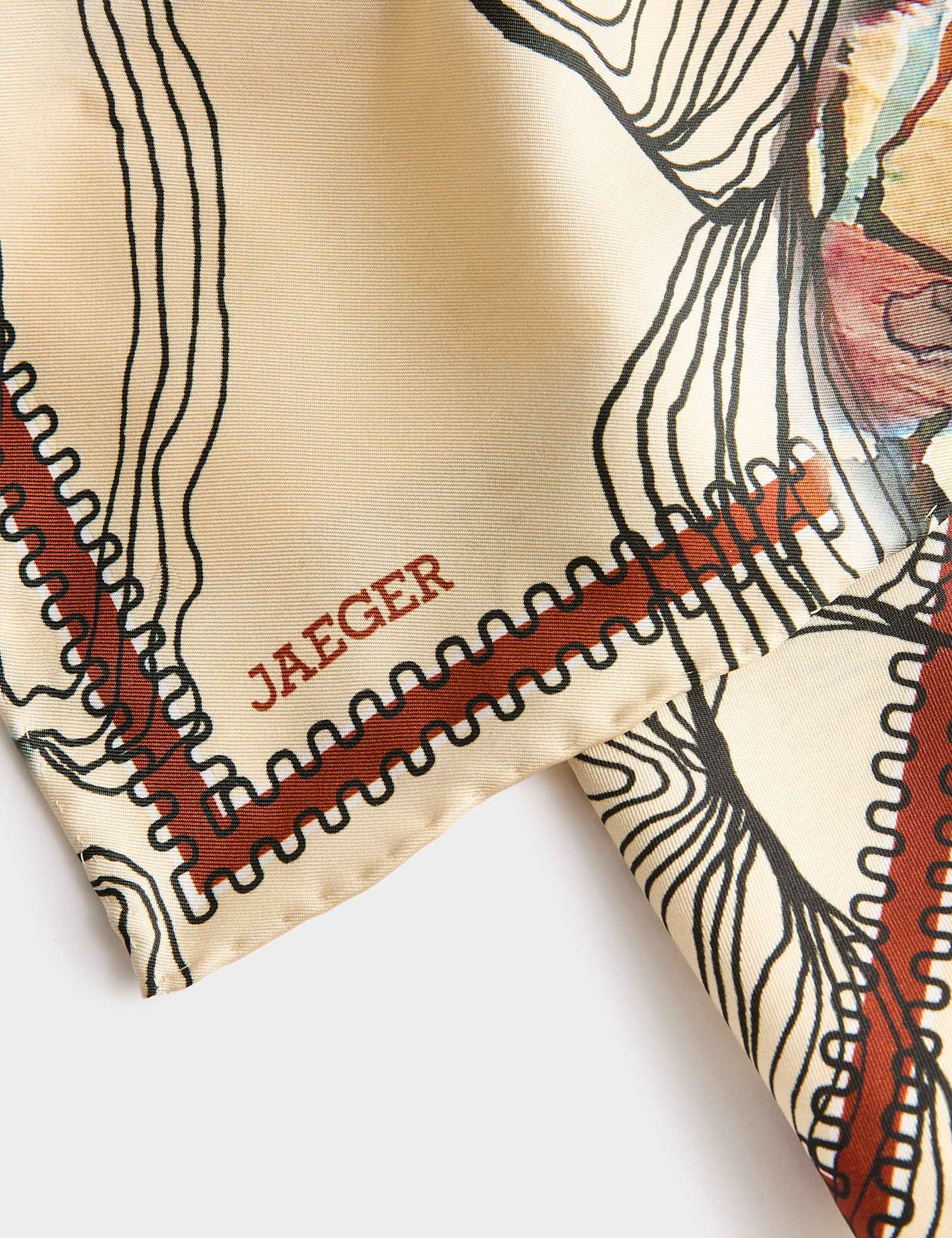 Pure Silk Oyster Print Scarf - image 3