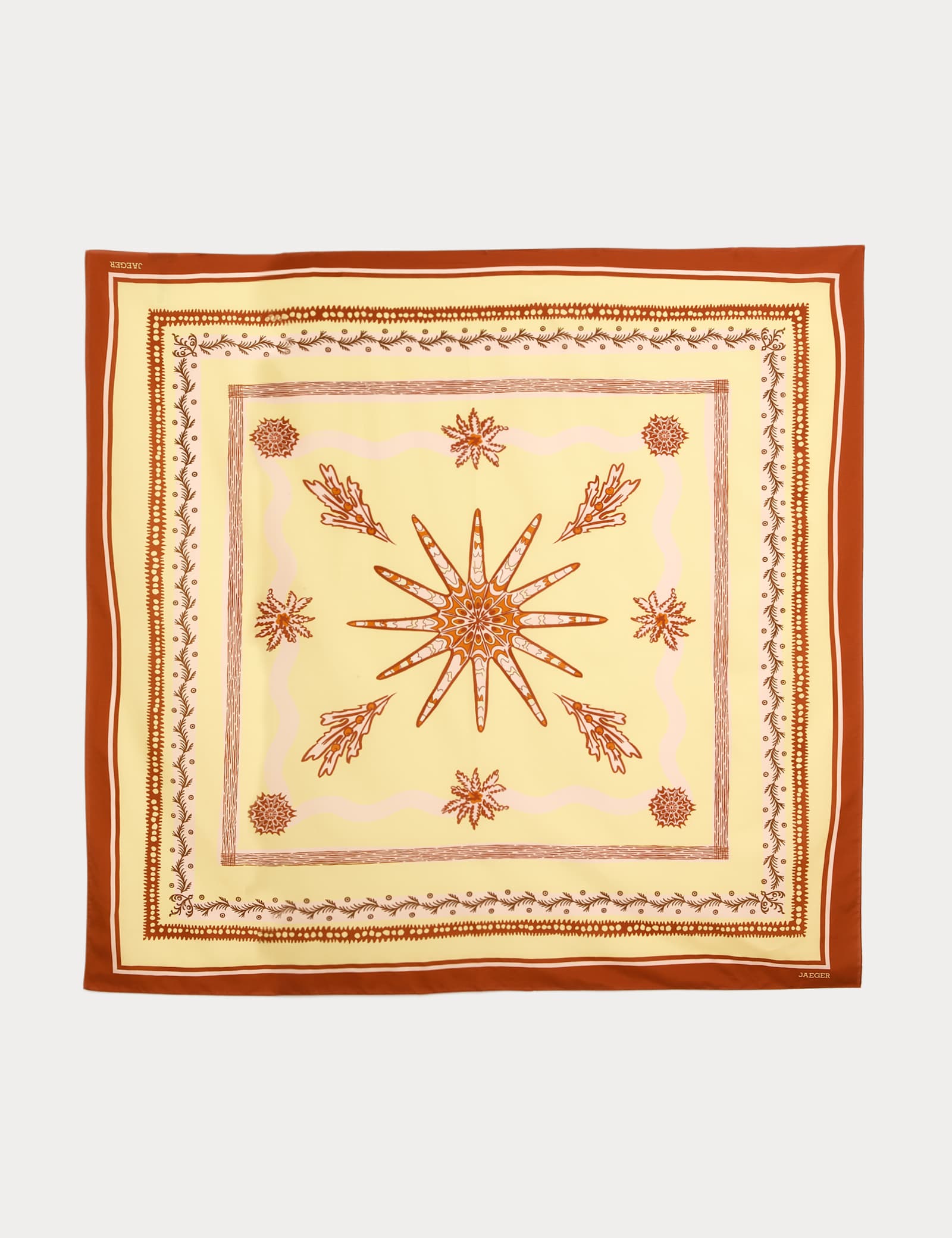 Cotton Rich Patterned Scarf with Silk - image 1