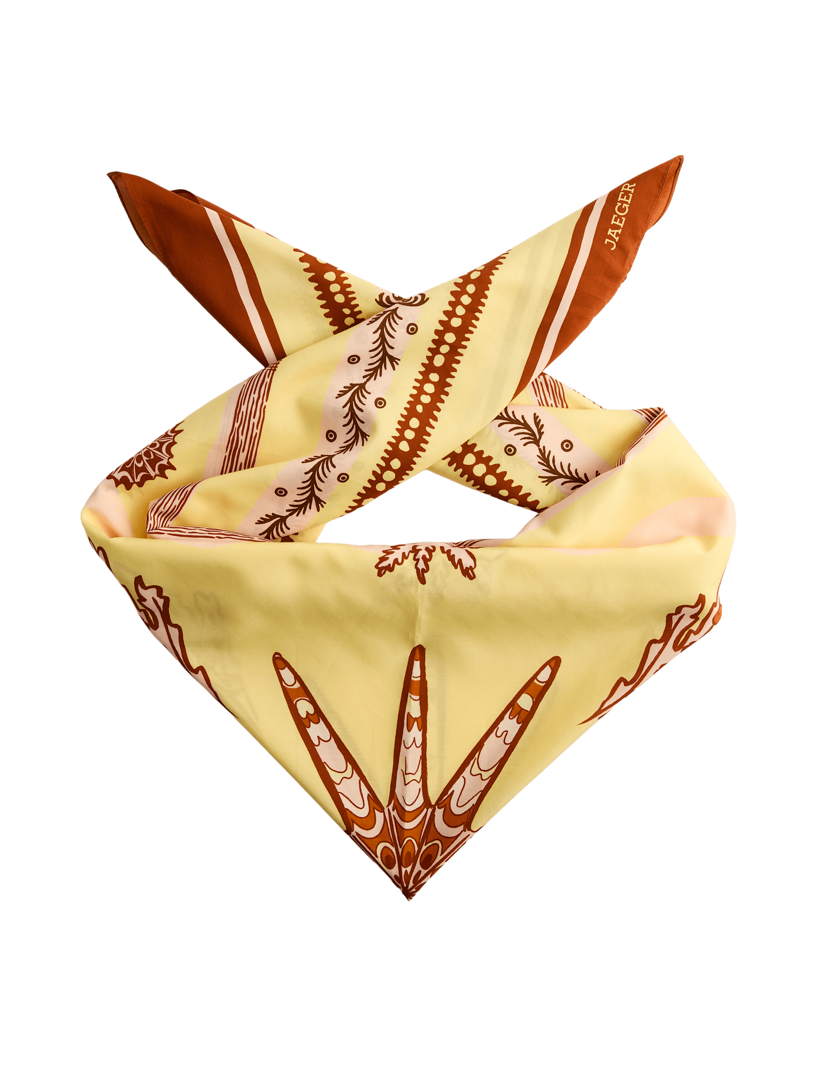 Cotton Rich Patterned Scarf with Silk - image 2