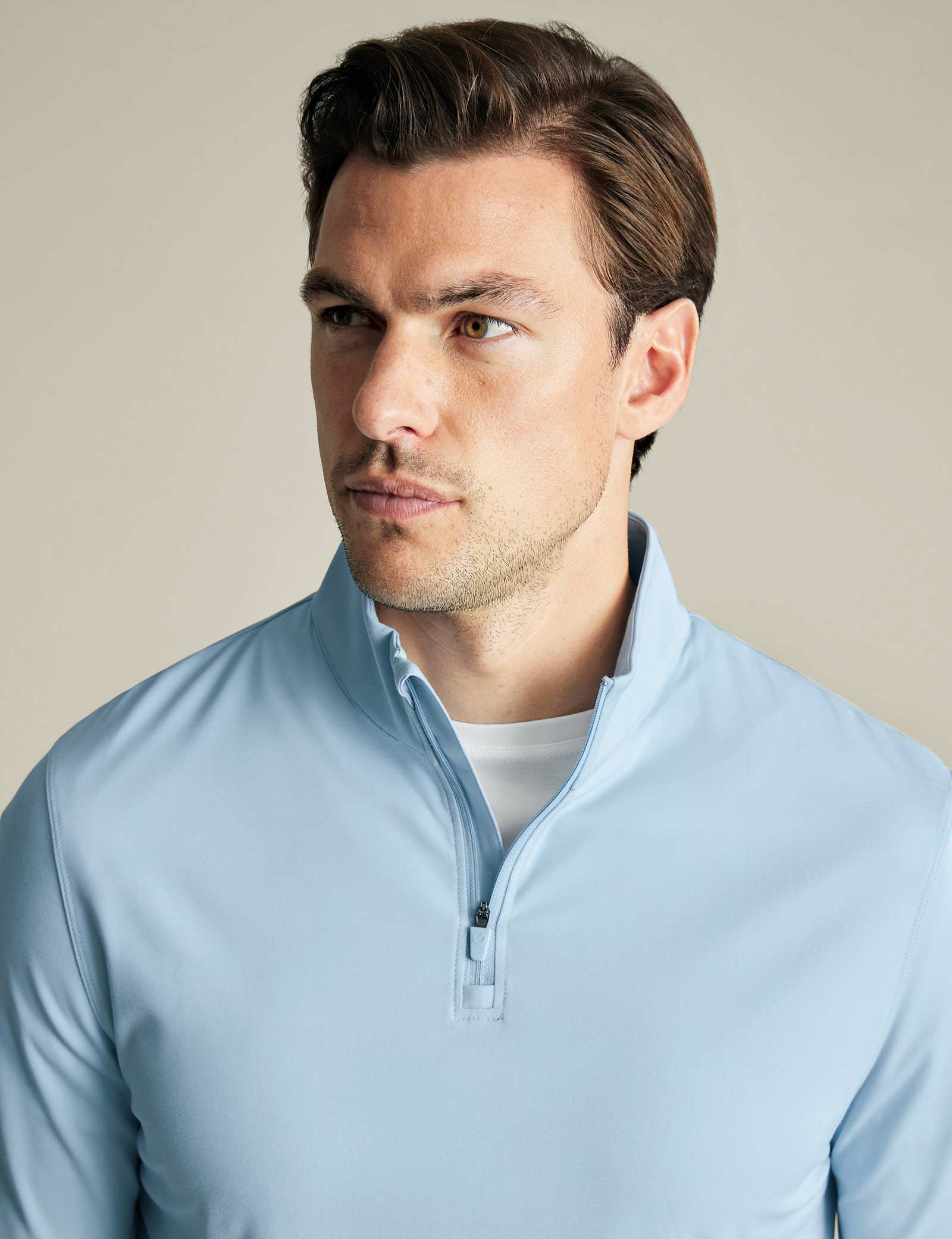 Half Zip Long Sleeve Polo Shirt - image 5