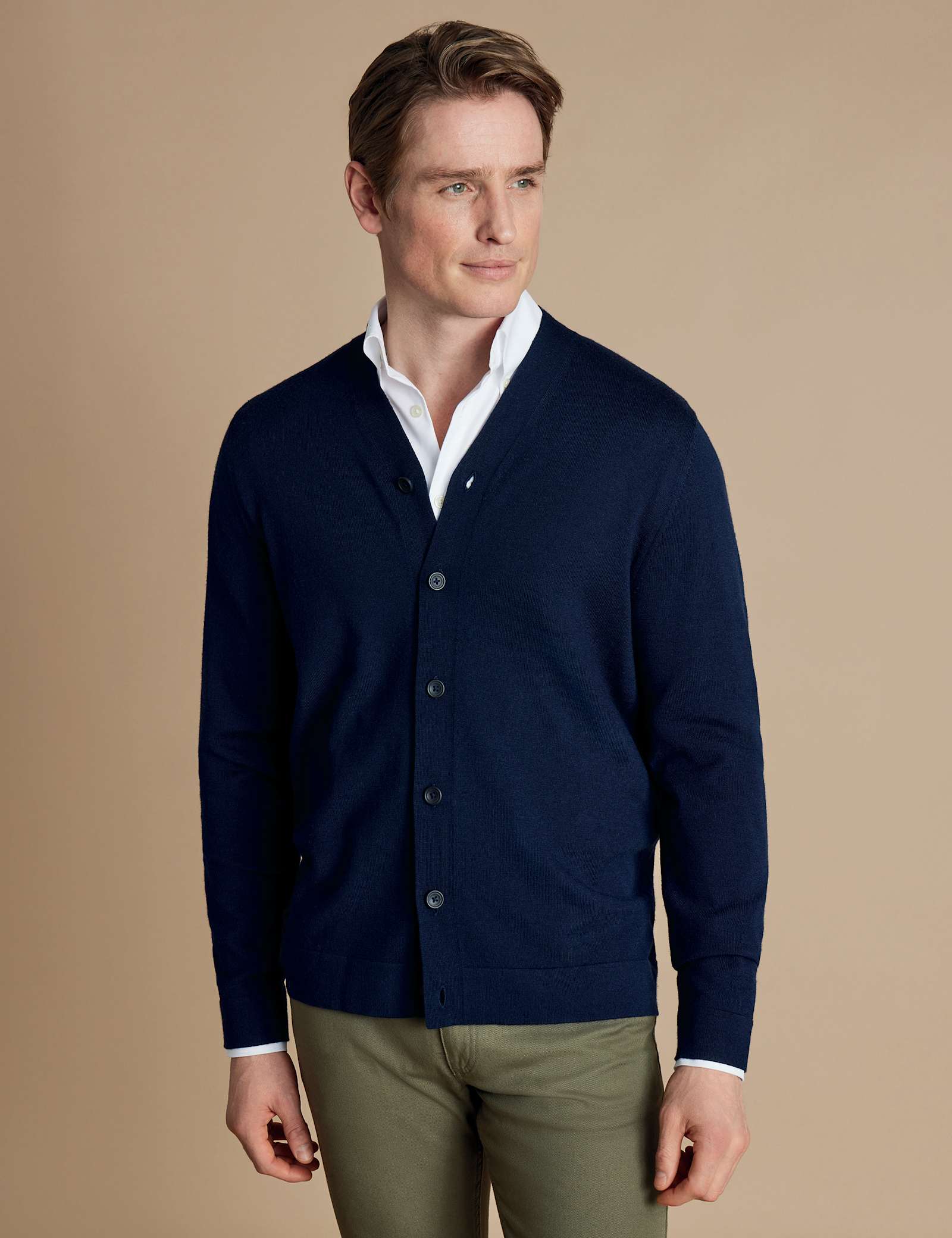 Pure Merino Wool V-Neck Cardigan - image 2