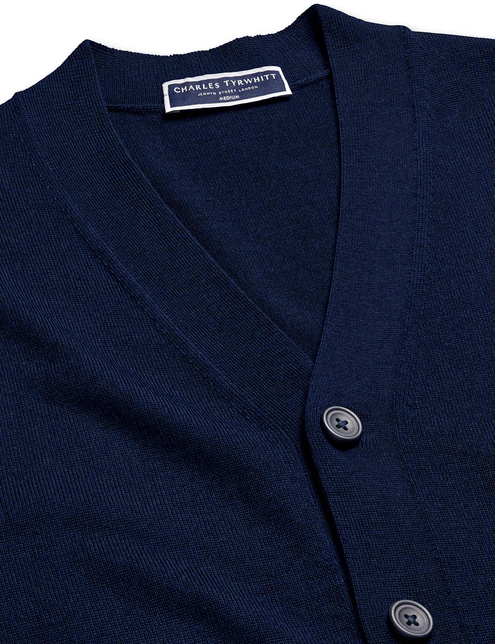 Pure Merino Wool V-Neck Cardigan - image 4