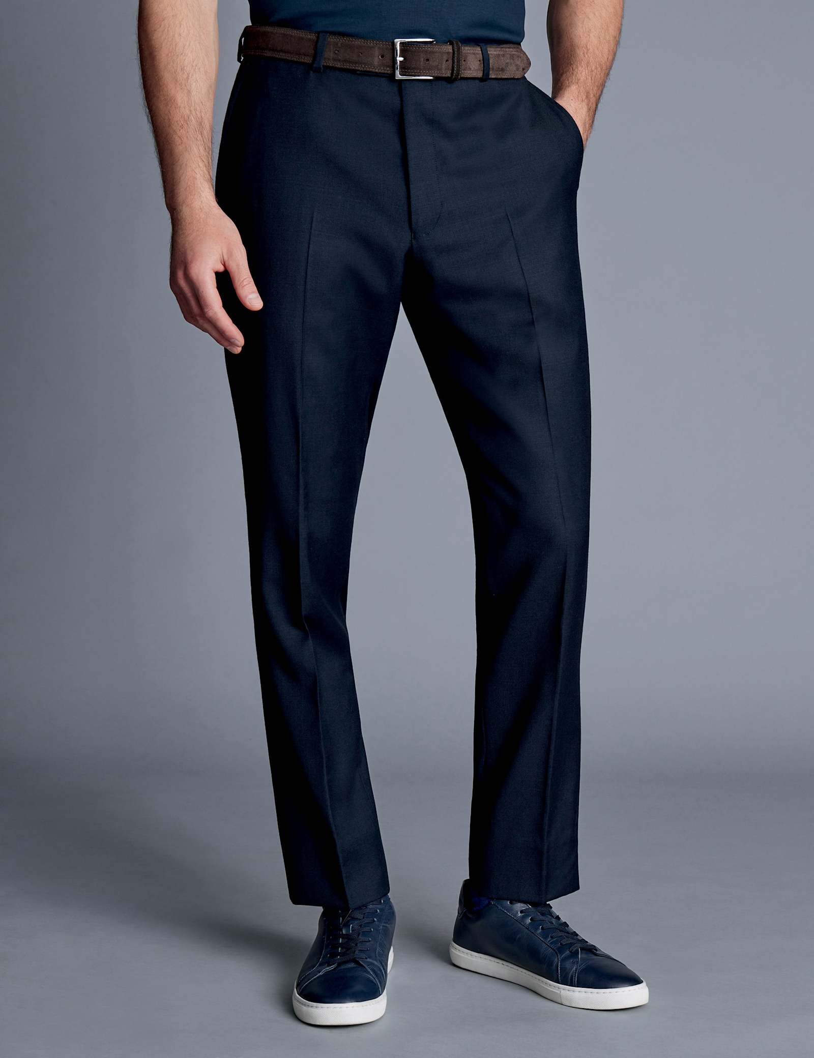 Slim Fit Pure Wool Suit Trousers - image 4