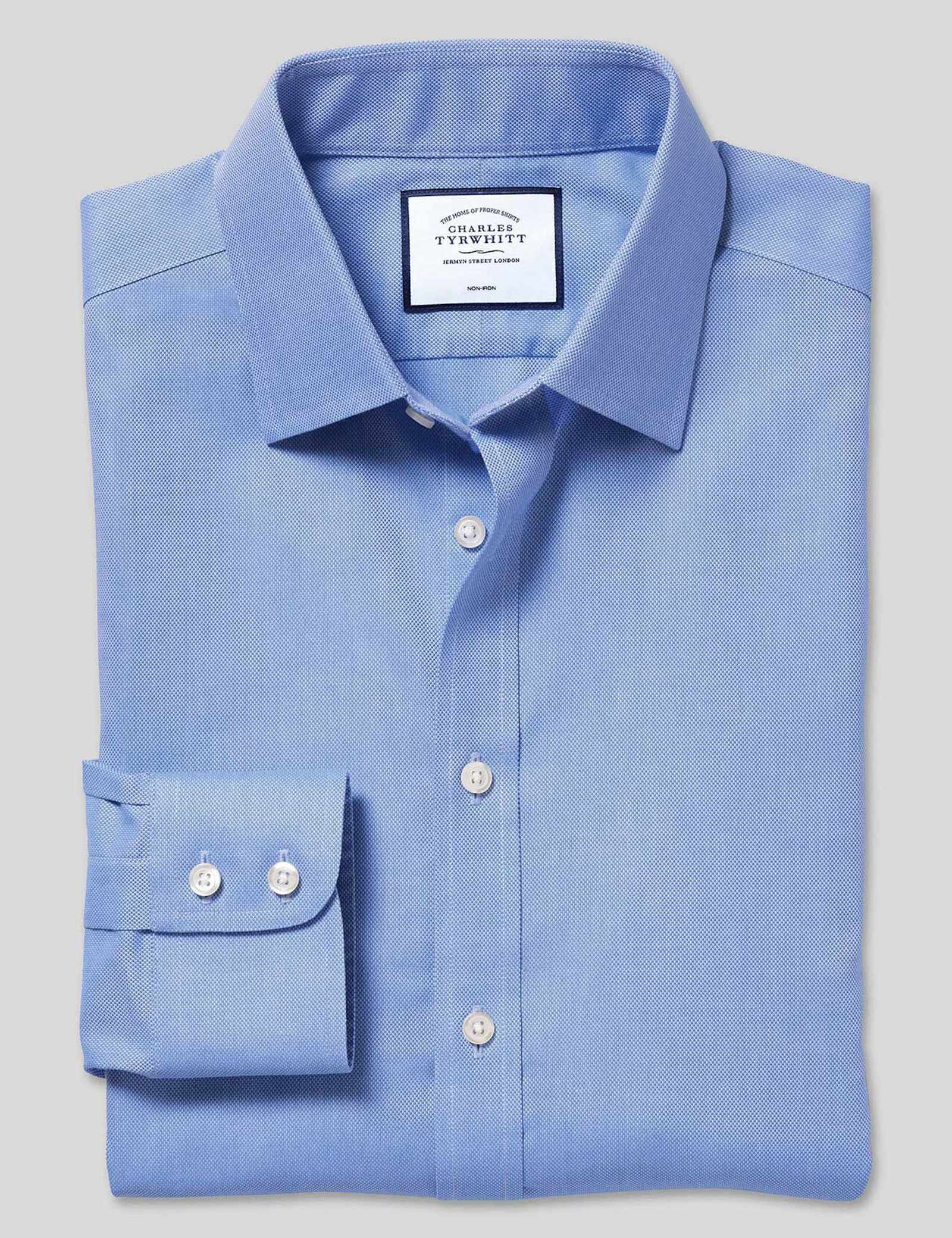 Slim Fit Non Iron Pure Cotton Oxford Shirt - image 1