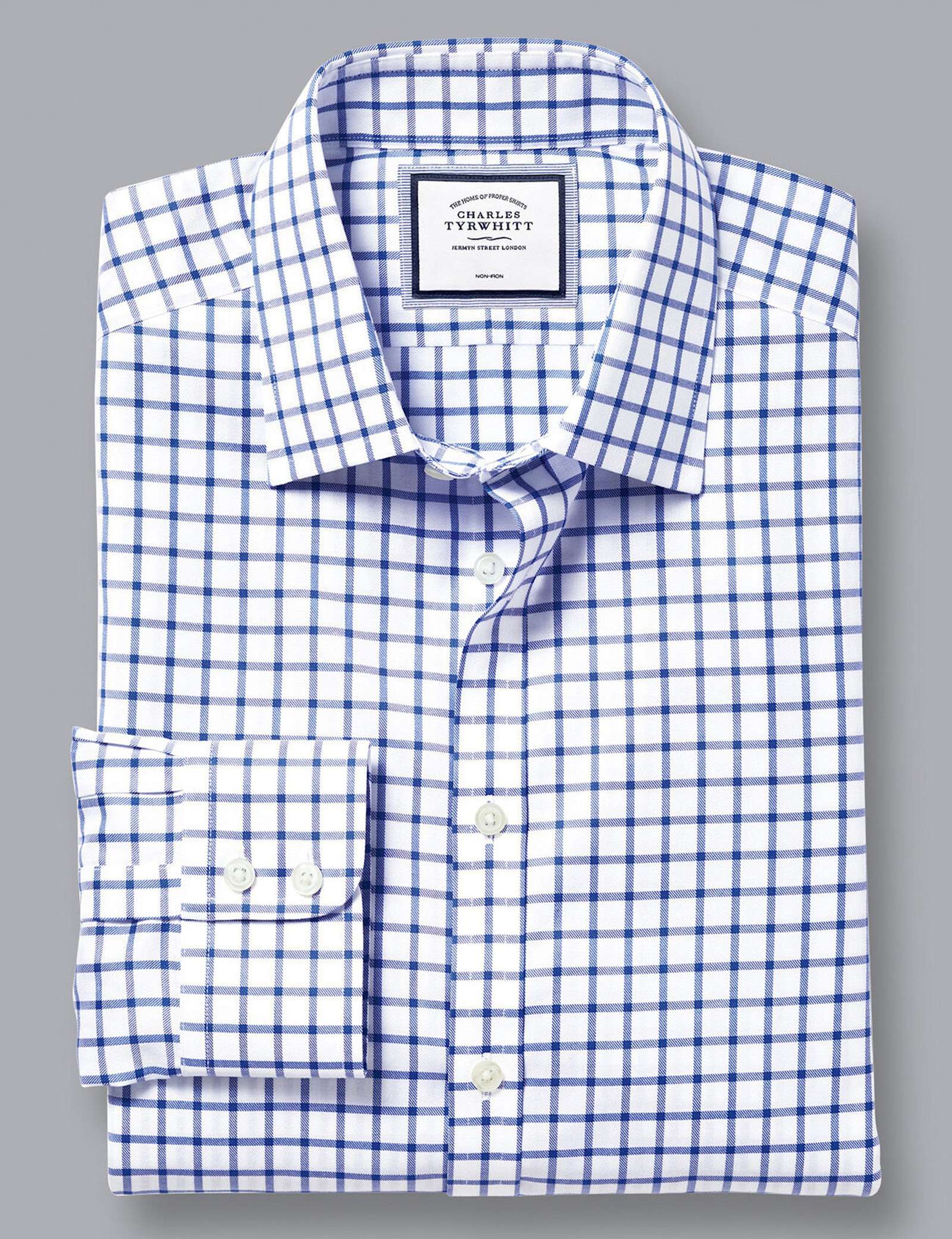 Slim Fit Non Iron Pure Cotton Check Shirt - image 1