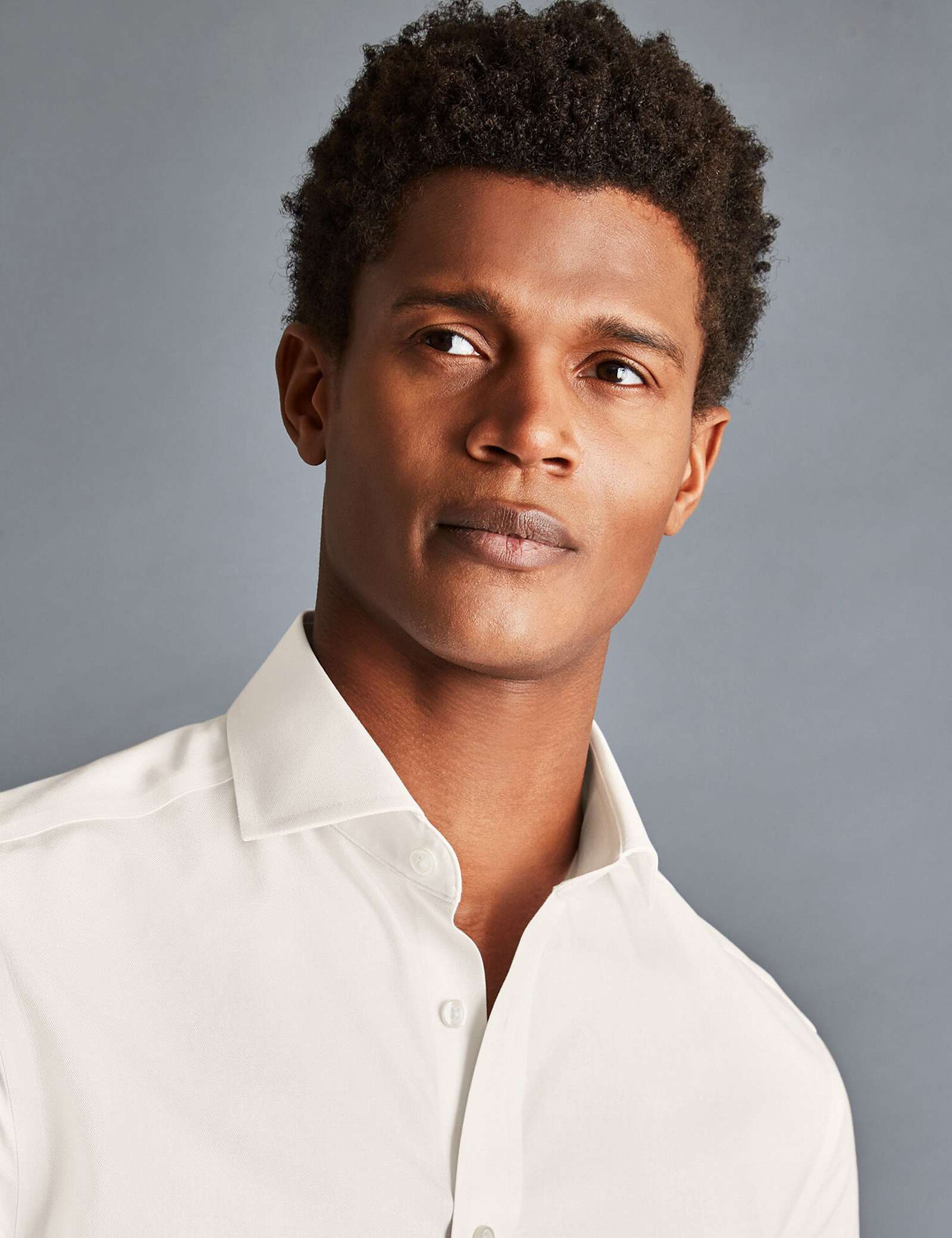 Slim Fit Non Iron Pure Cotton Twill Shirt - image 3