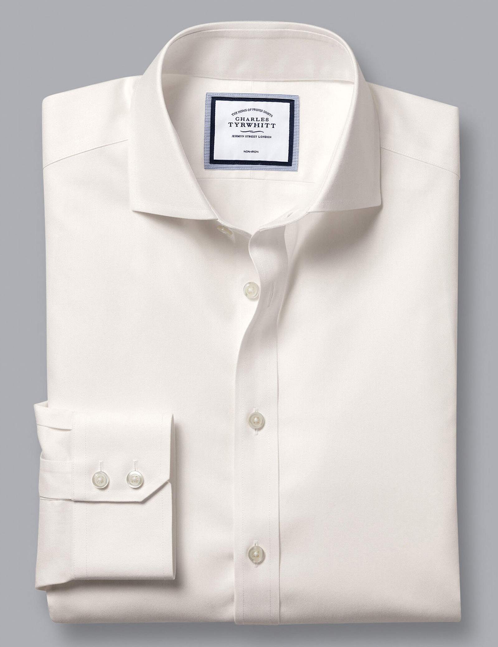 Slim Fit Non Iron Pure Cotton Twill Shirt - image 1