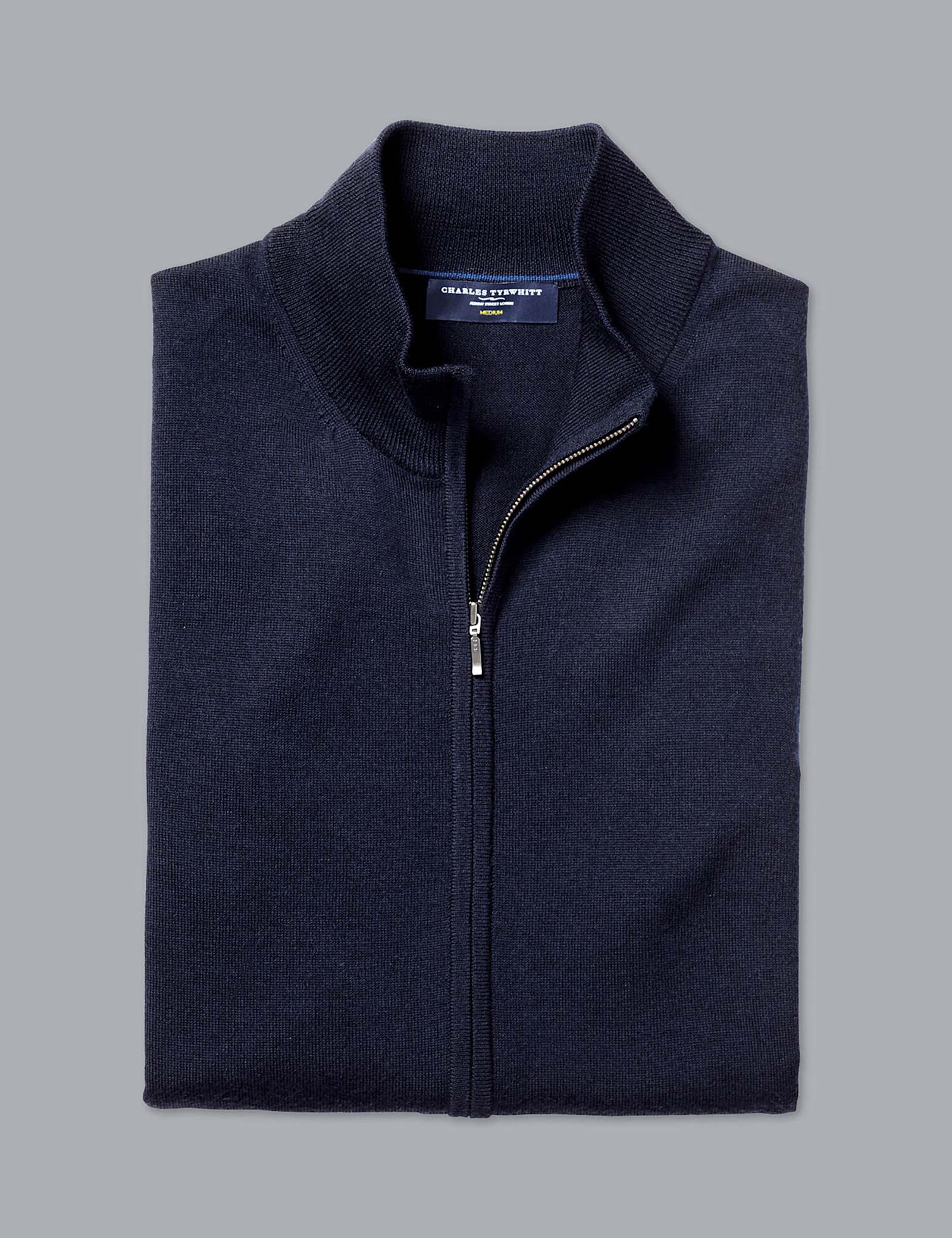 Pure Extra Fine Merino Wool Zip Up Gilet - image 1