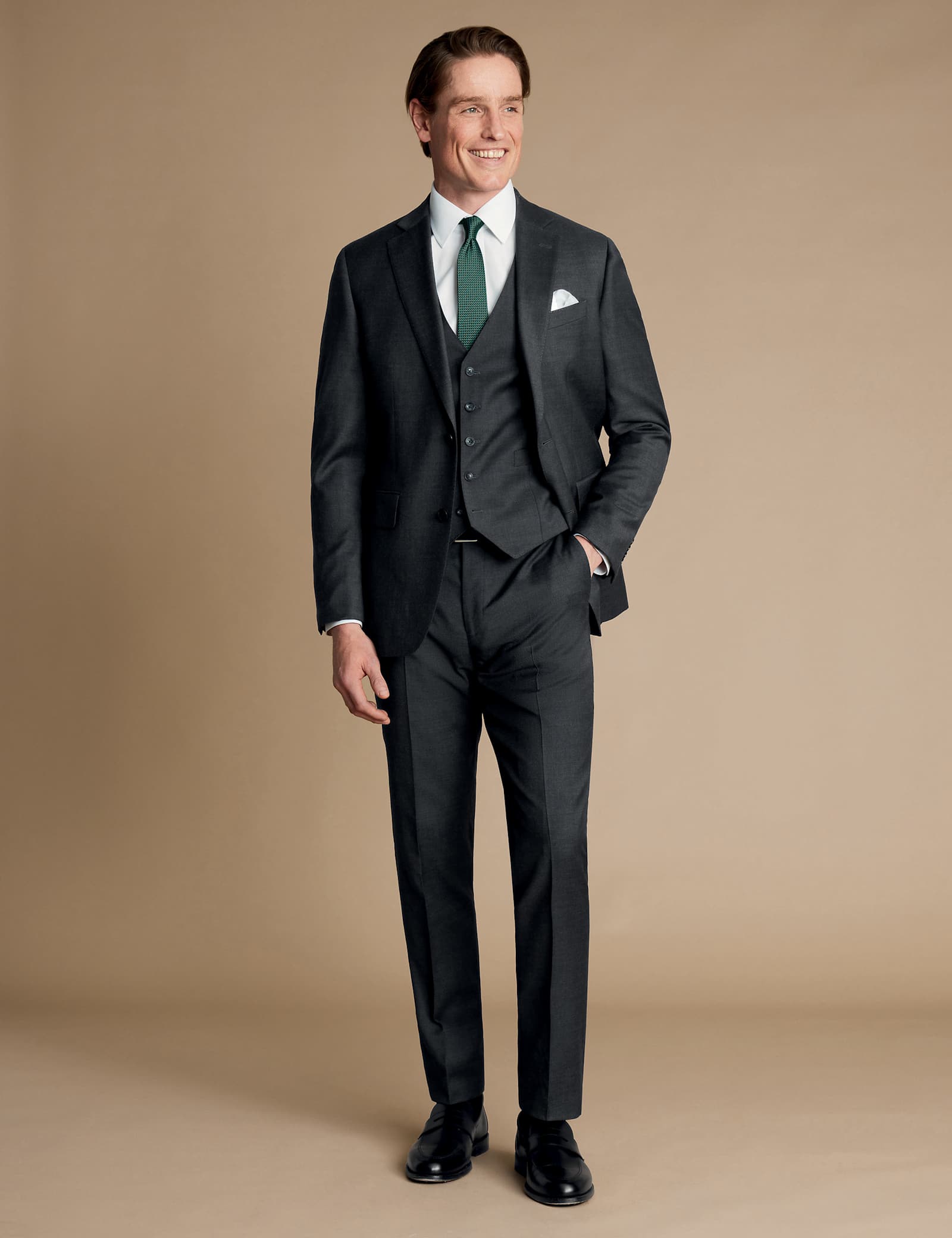 Slim Fit Pure Wool Twill Suit Jacket - image 4