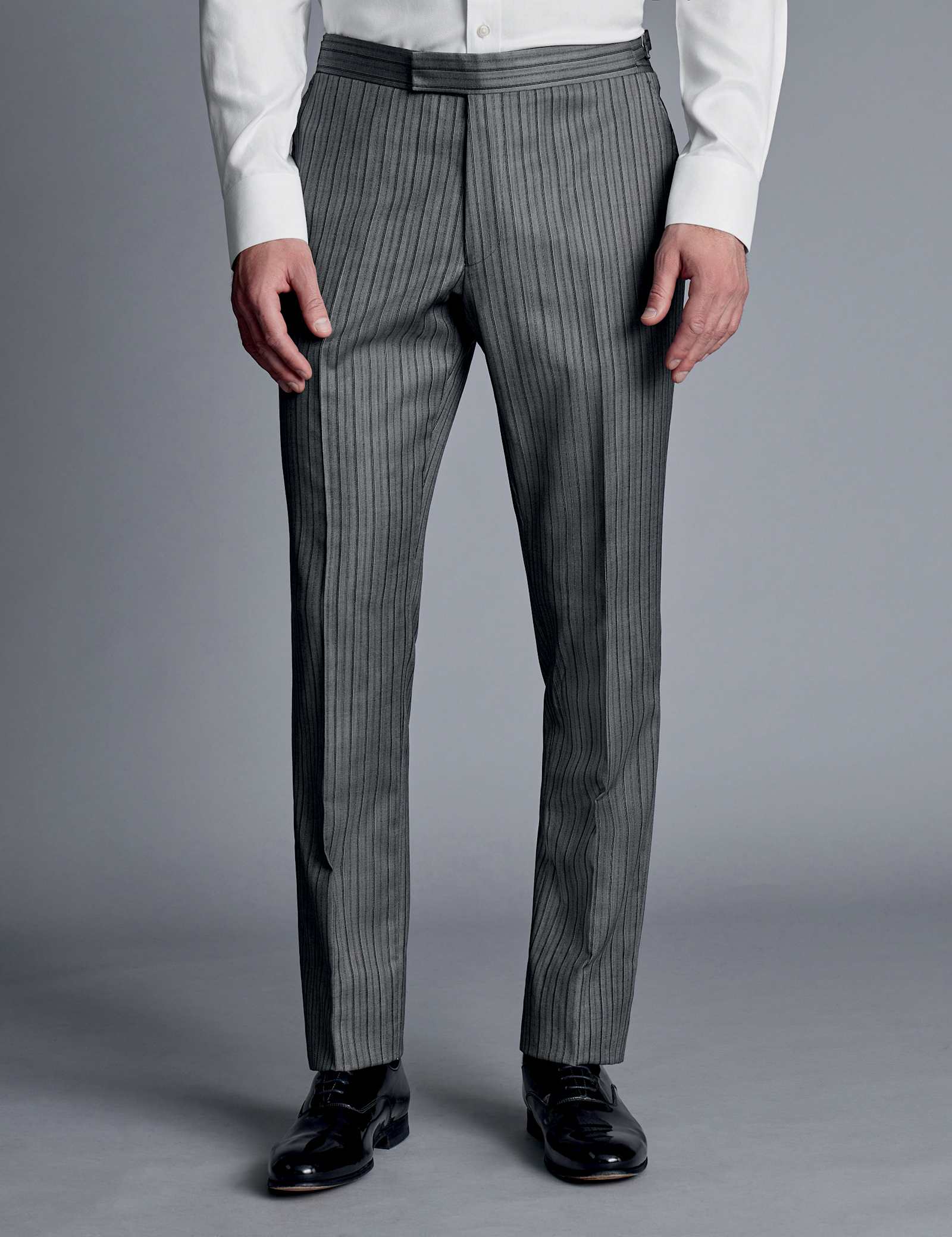 Slim Fit Pure Wool Stripe Trousers - image 3