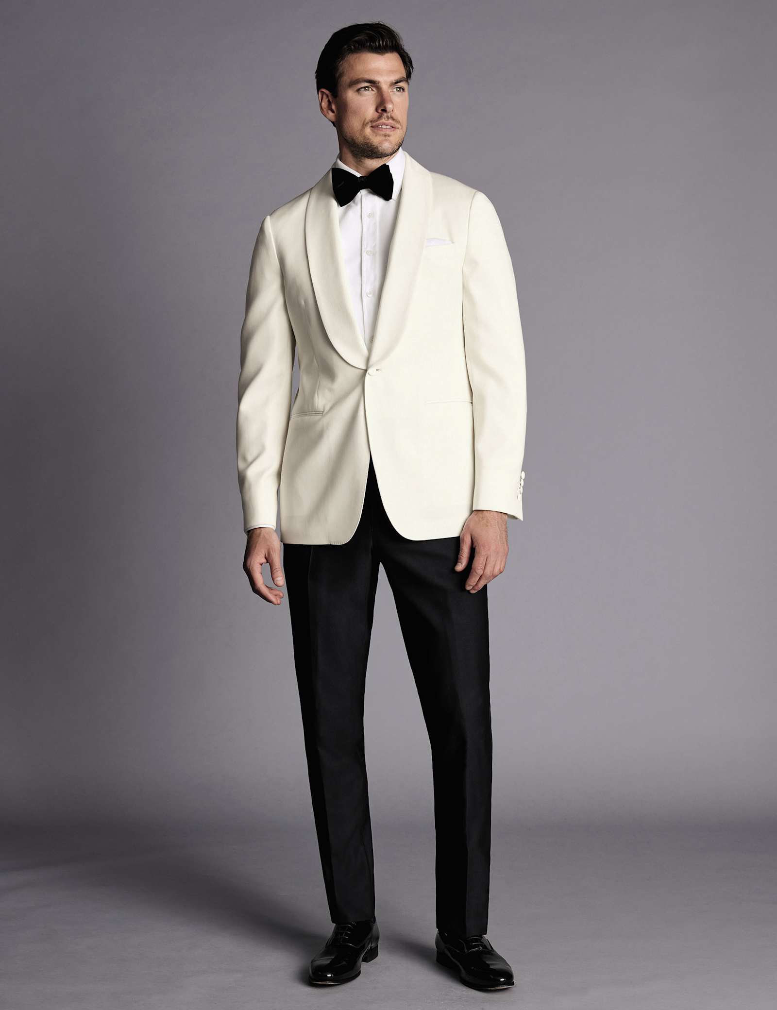 Slim Fit Pure Wool Tuxedo Jacket - image 4
