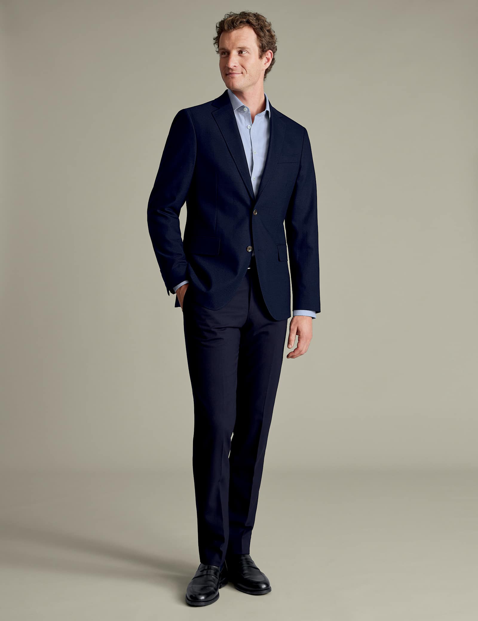 Slim Fit Wool Rich Stretch Textured Jacket - image 5