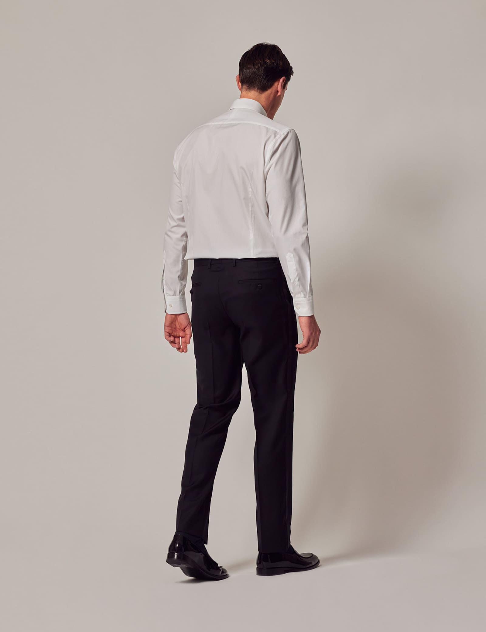 Slim Fit Pure Wool Tuxedo Trousers - image 2