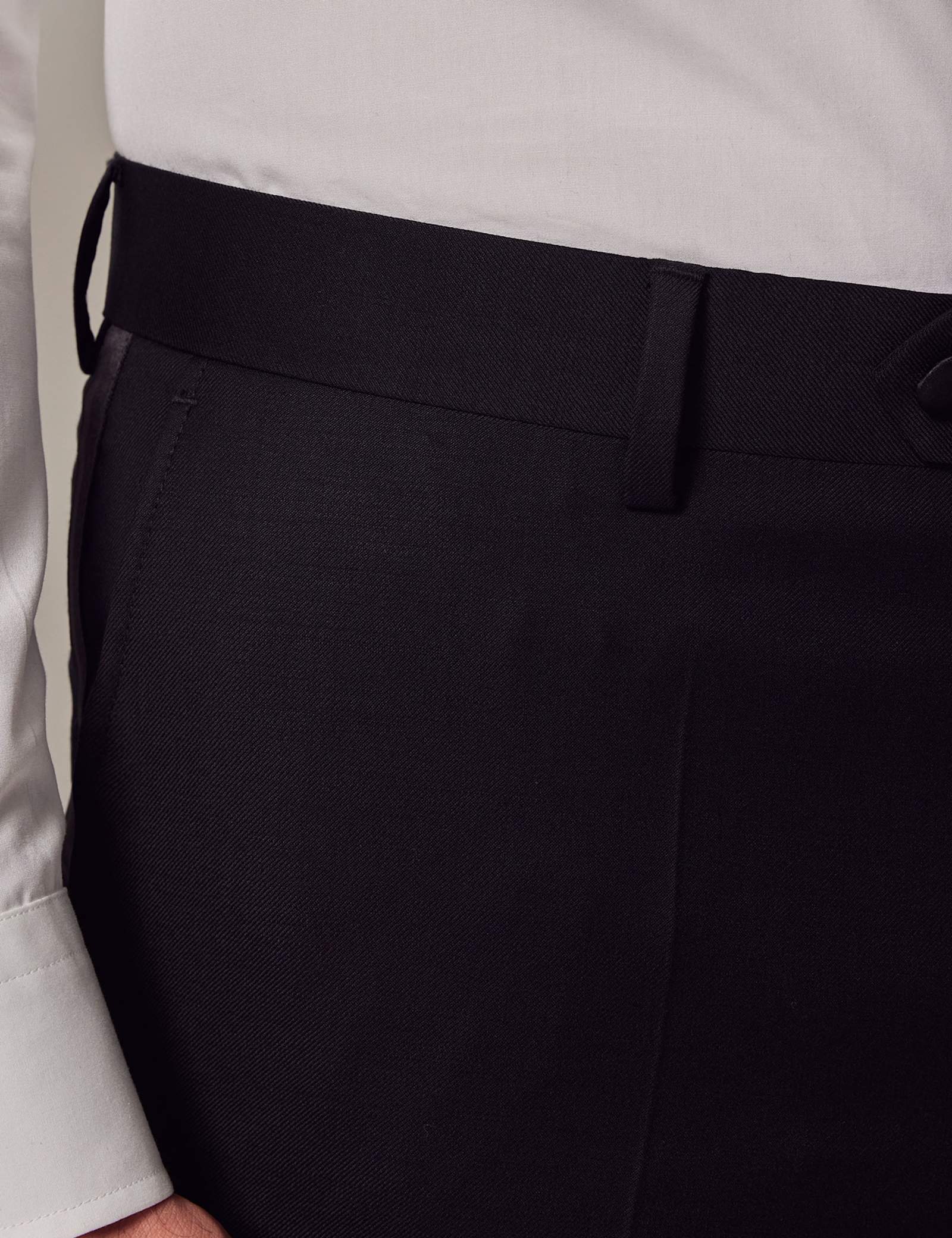 Slim Fit Pure Wool Tuxedo Trousers - image 3
