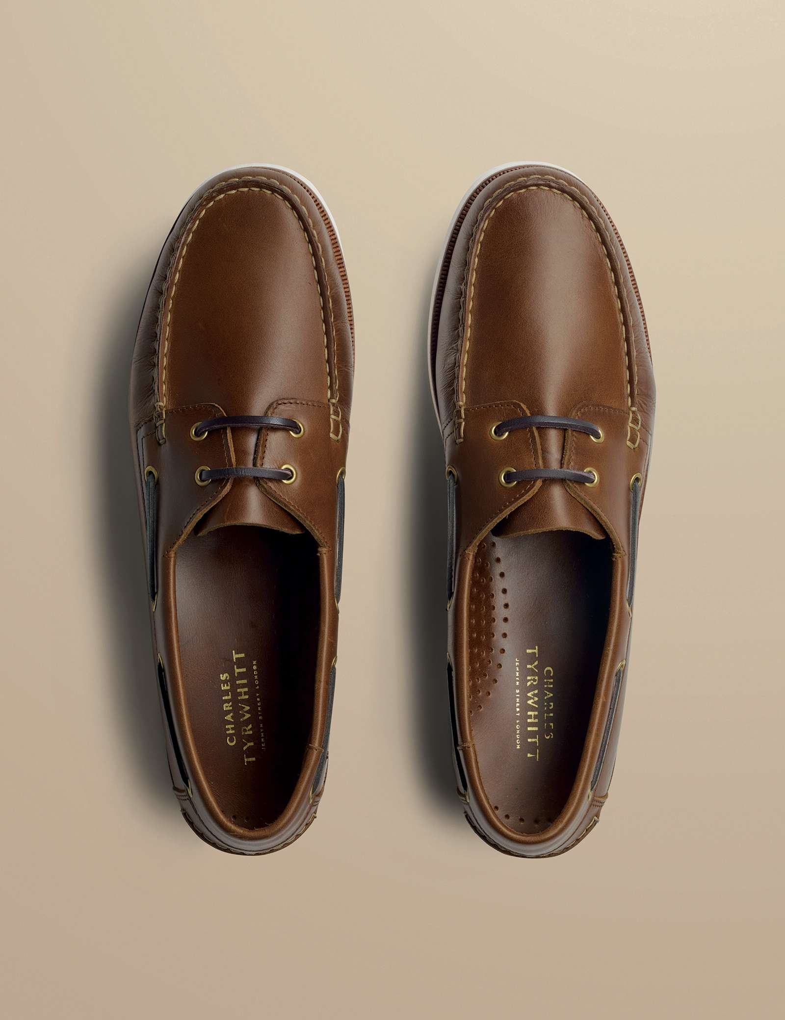 Leather Slip-On Boat Shoes - image 4