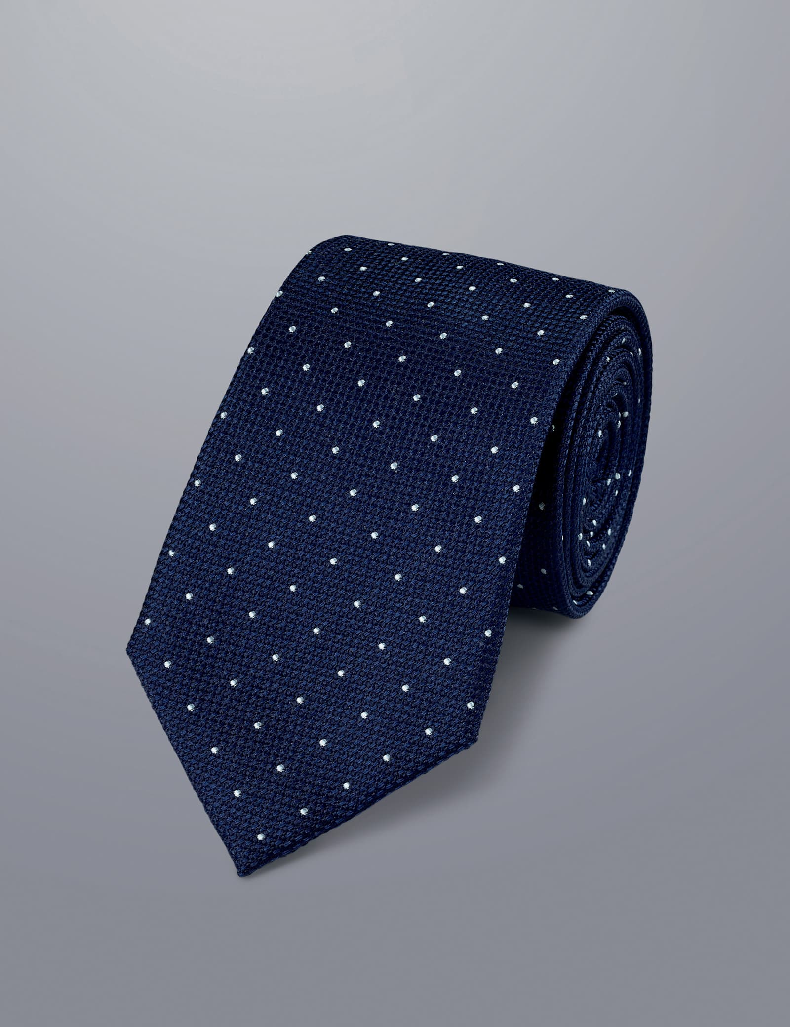 Polka Dot Pure Silk Tie - image 1