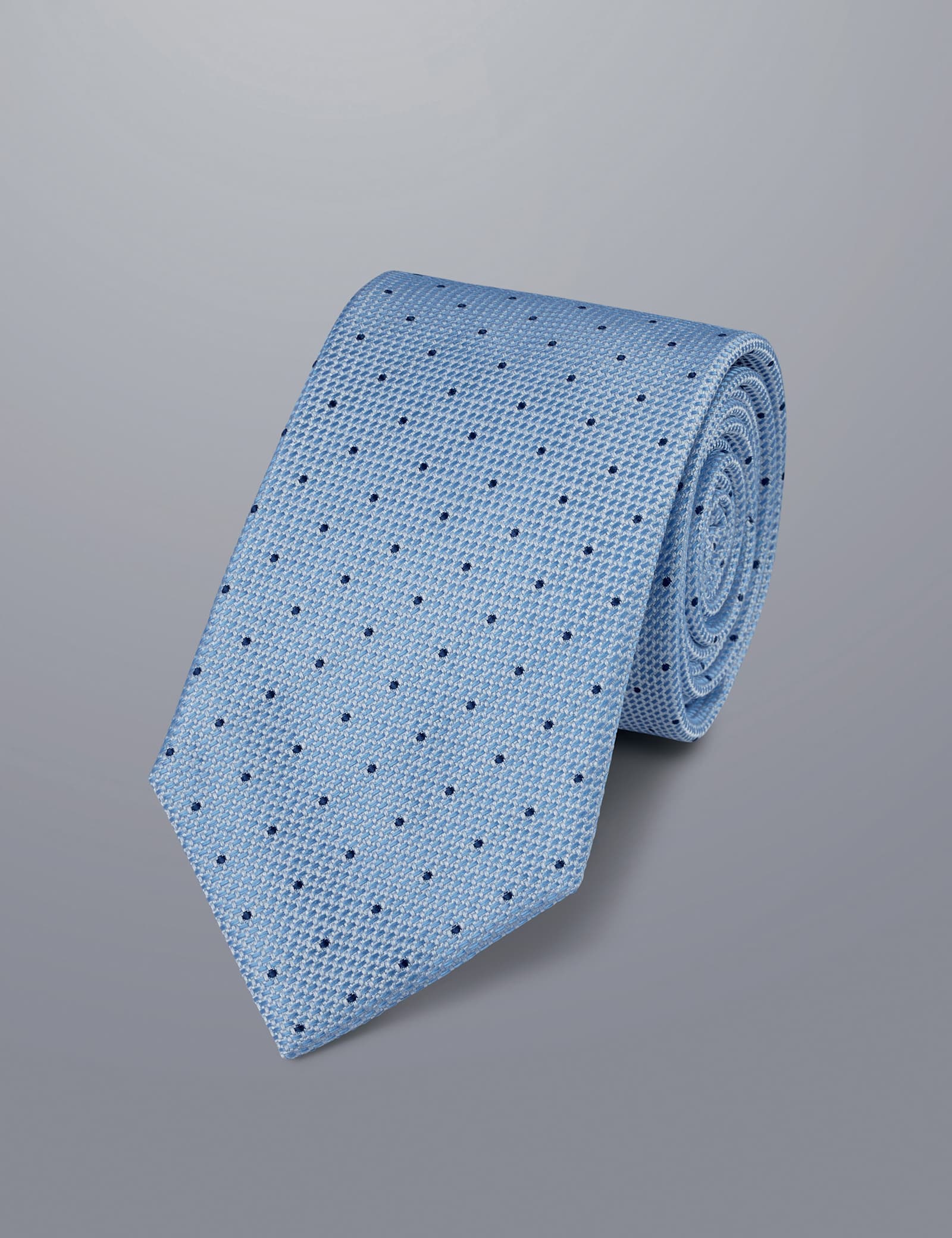 Polka Dot Pure Silk Tie - image 2
