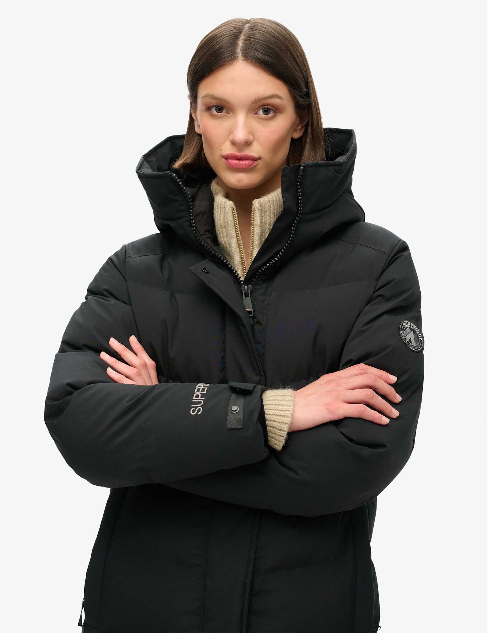 Hooded Longline Puffer Coat - image 3