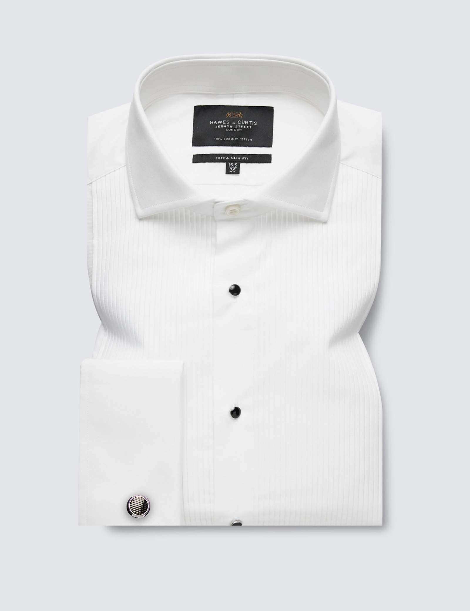 Extra Slim Fit Easy Iron Pure Cotton Dinner Shirt - image 1