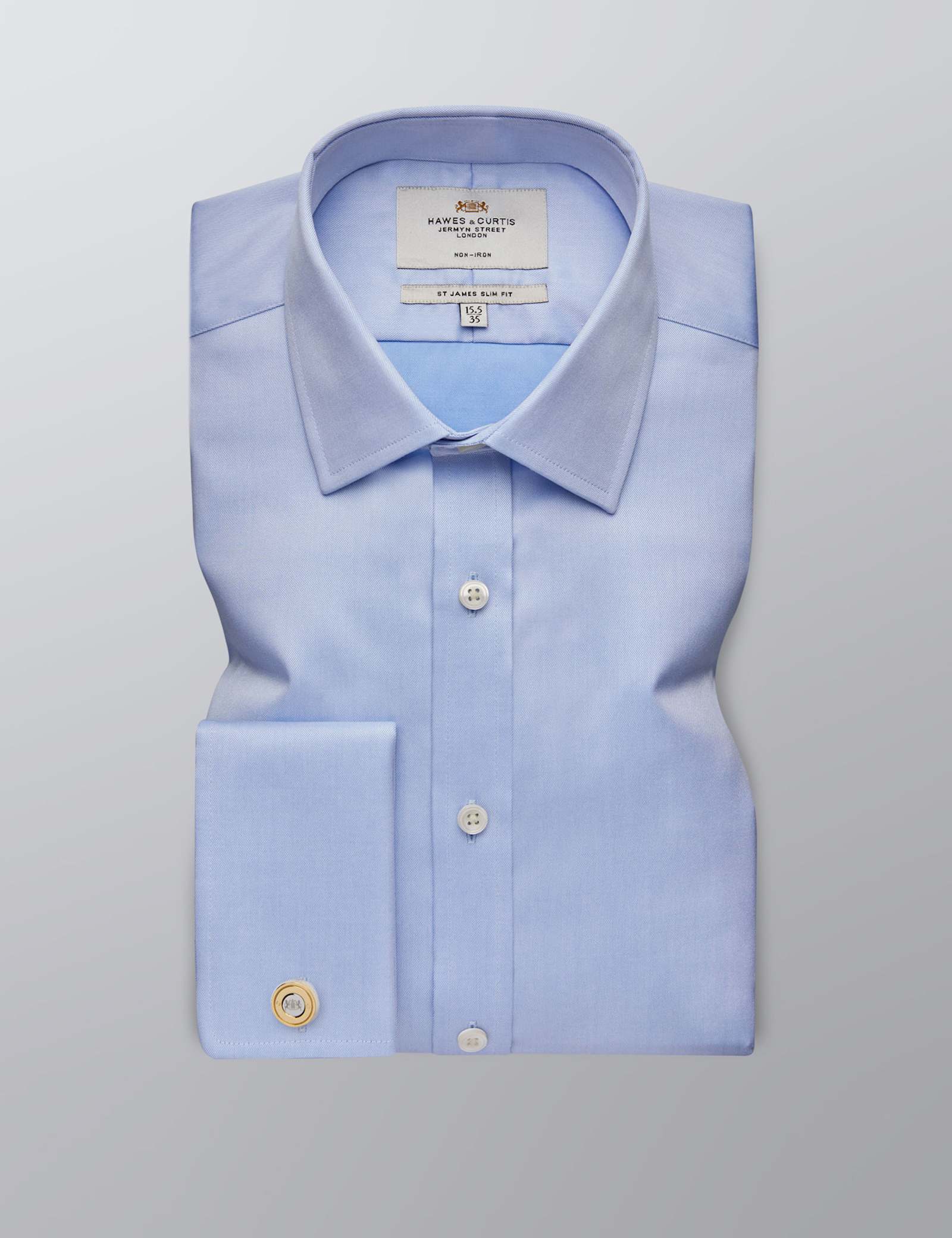 Slim Fit Non Iron Pure Cotton Twill Shirt - image 1