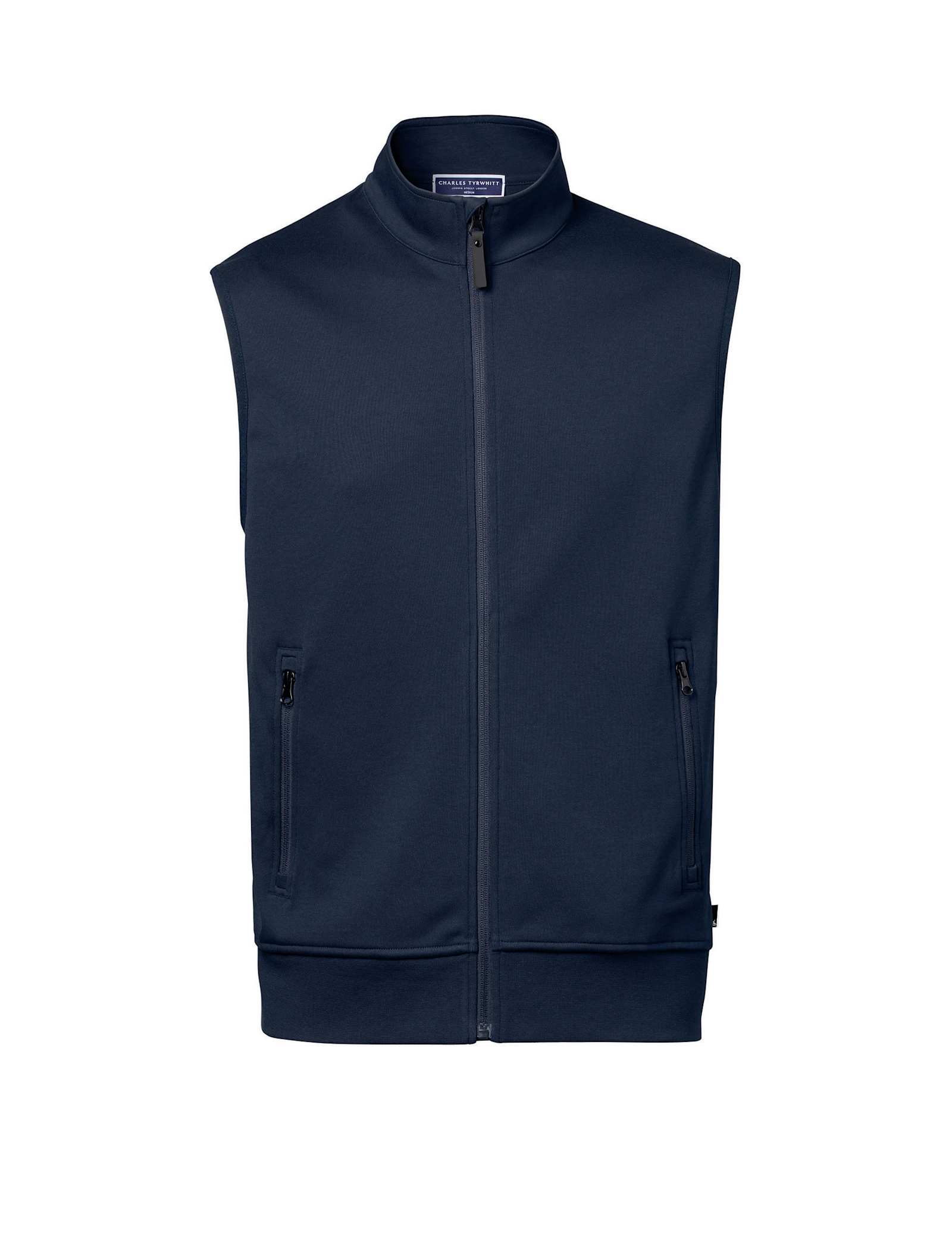 Pure Cotton Funnel Neck Zip Up Gilet - image 1
