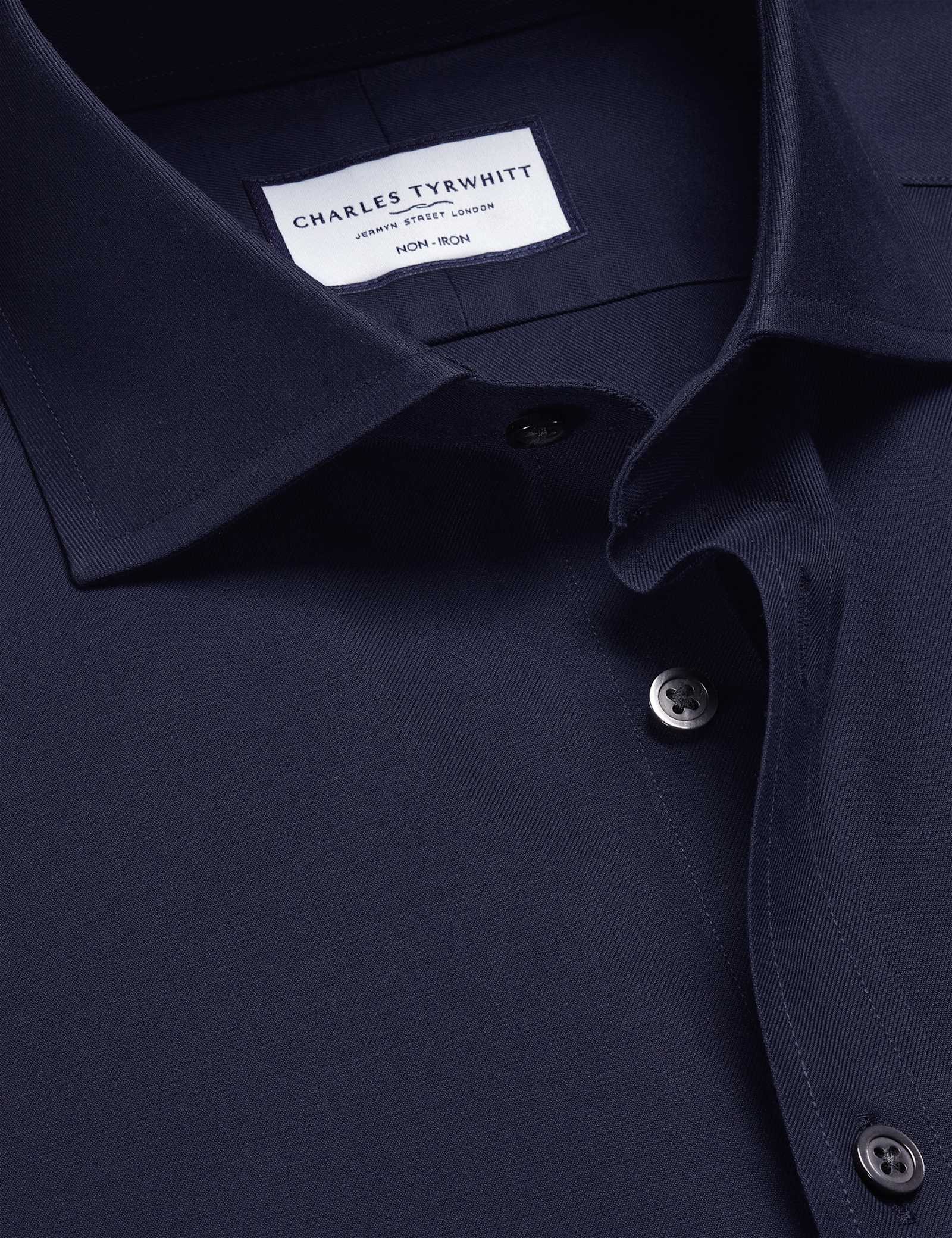 Slim Fit Non Iron Pure Cotton Twill Shirt - image 3