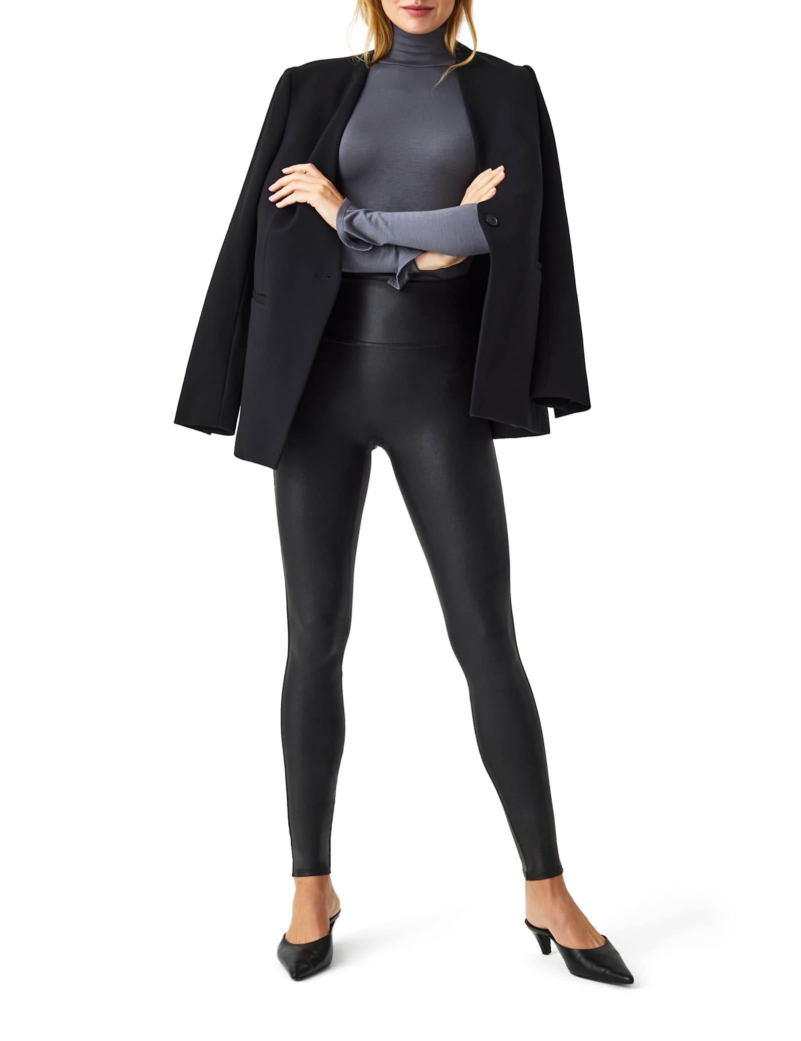 SPANXshape Faux Leather Leggings - image 4
