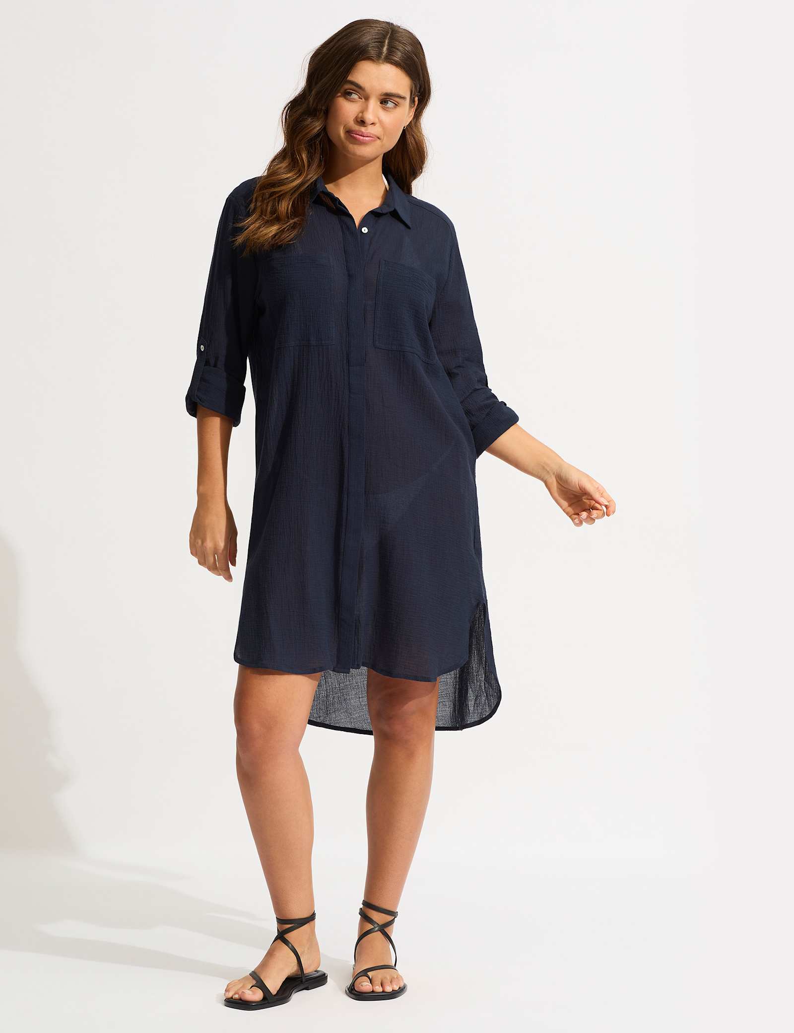 Pure Cotton Beach Cover Up Shirt - image 2