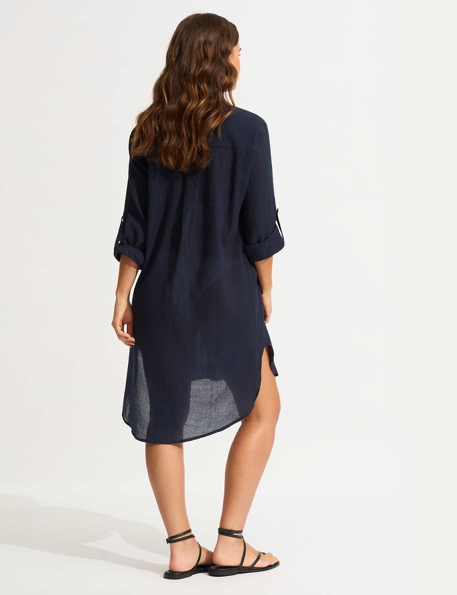 Pure Cotton Beach Cover Up Shirt - image 4