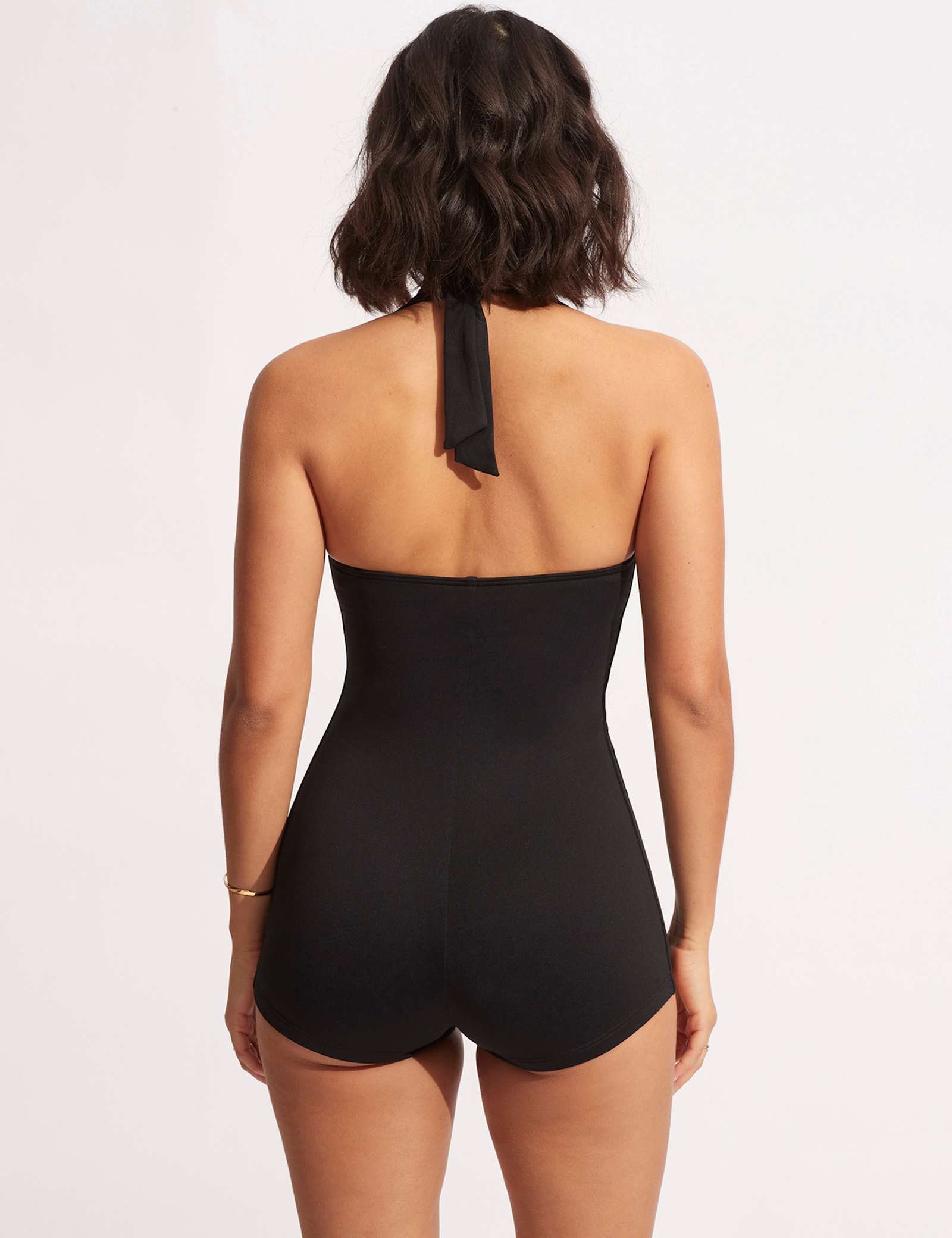 Collective Padded Ruched Halter Neck Swimsuit - image 4