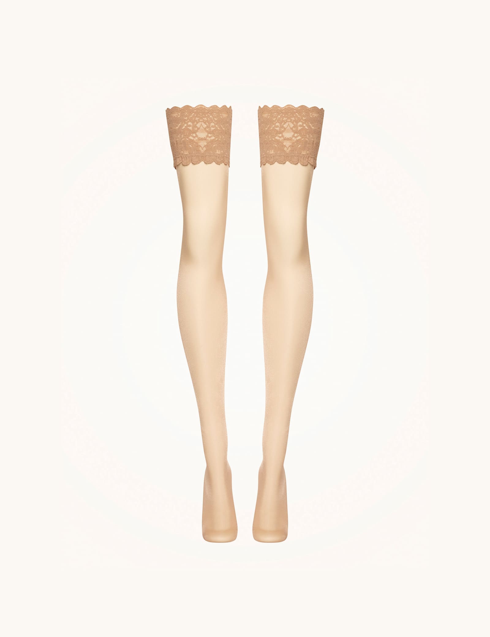 20 Denier Lace Trim Hold-Ups - image 4