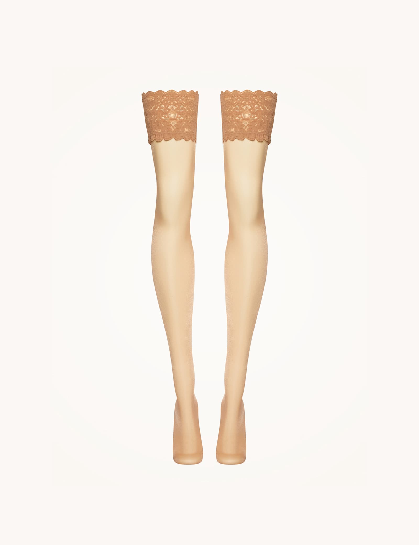 20 Denier Lace Trim Hold-Ups - image 3