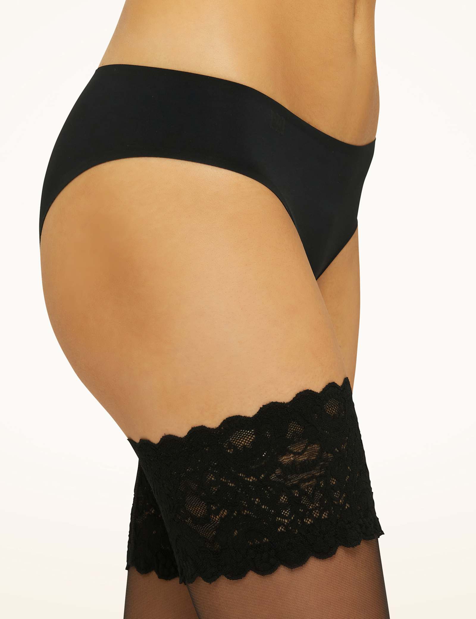 20 Denier Lace Trim Hold-Ups - image 5