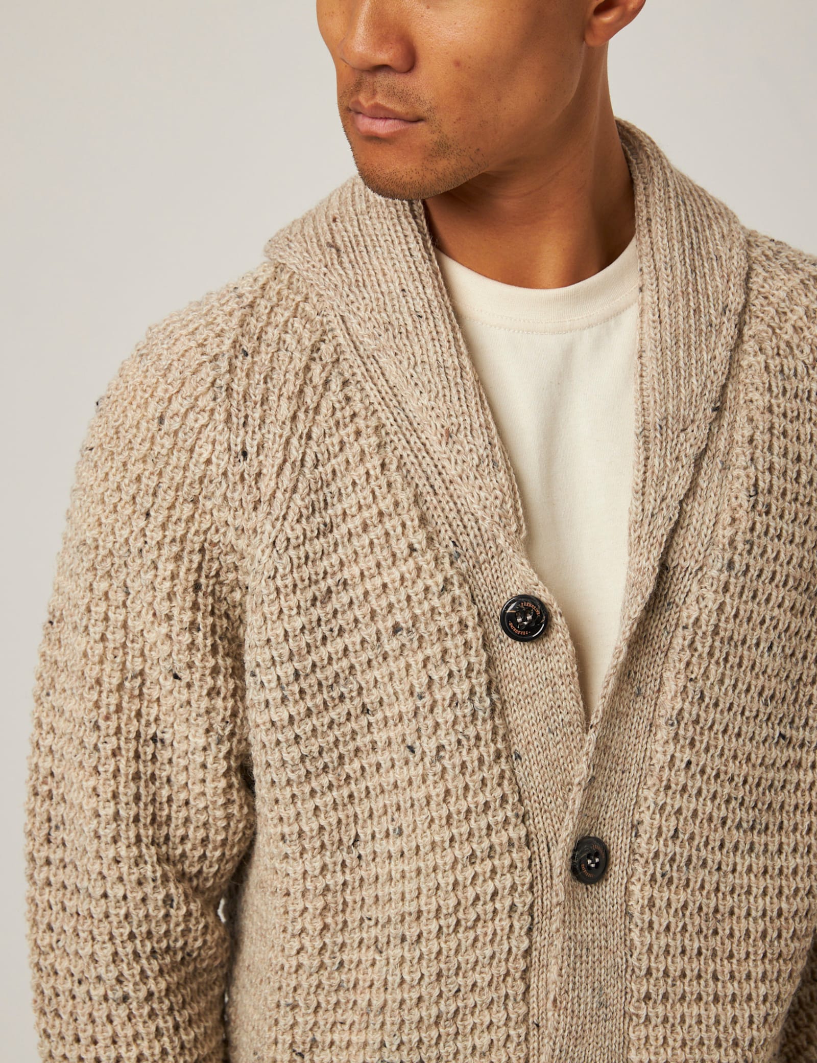 Waffle Shawl Cardigan - image 3
