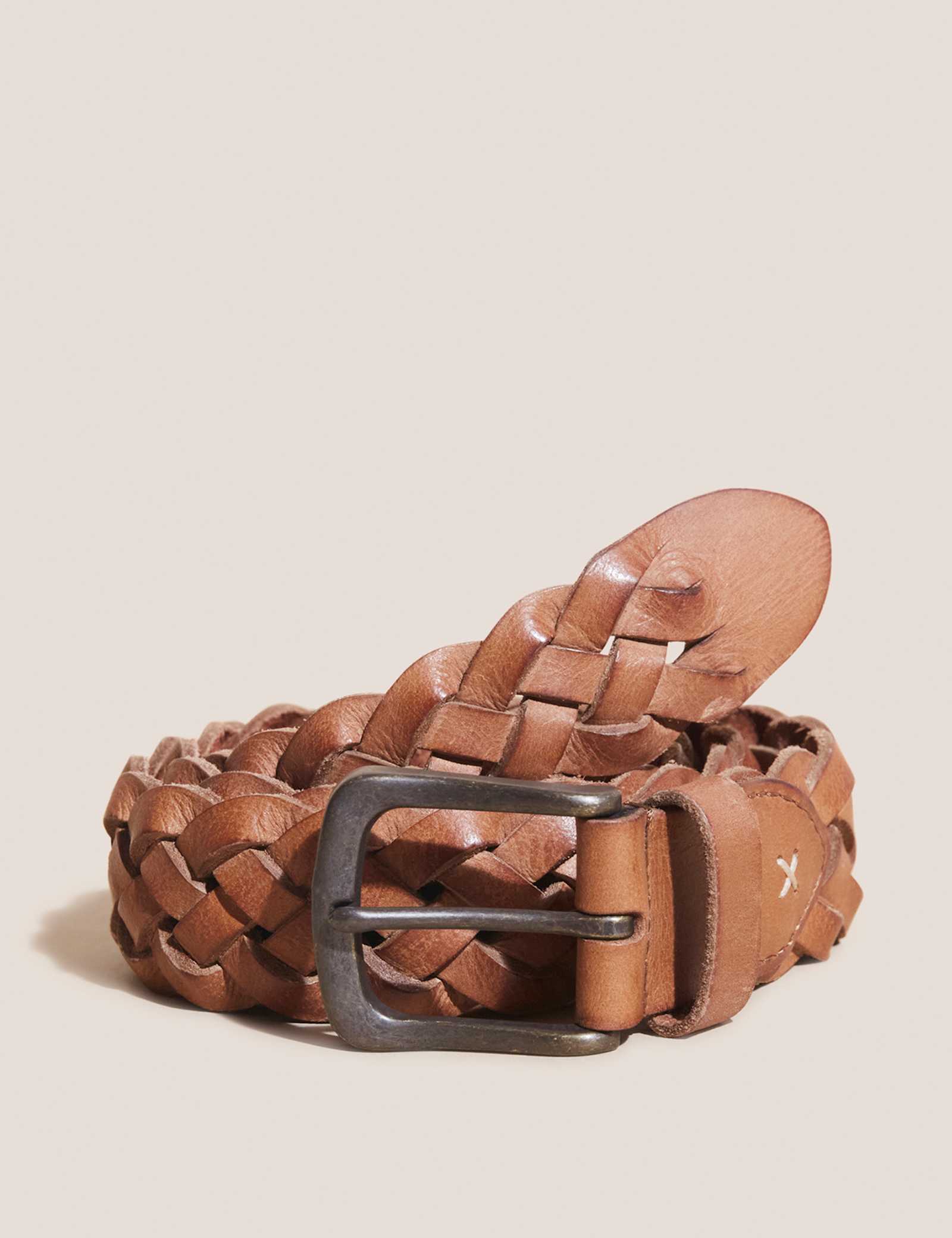 Leather Plaited Belt - image 1