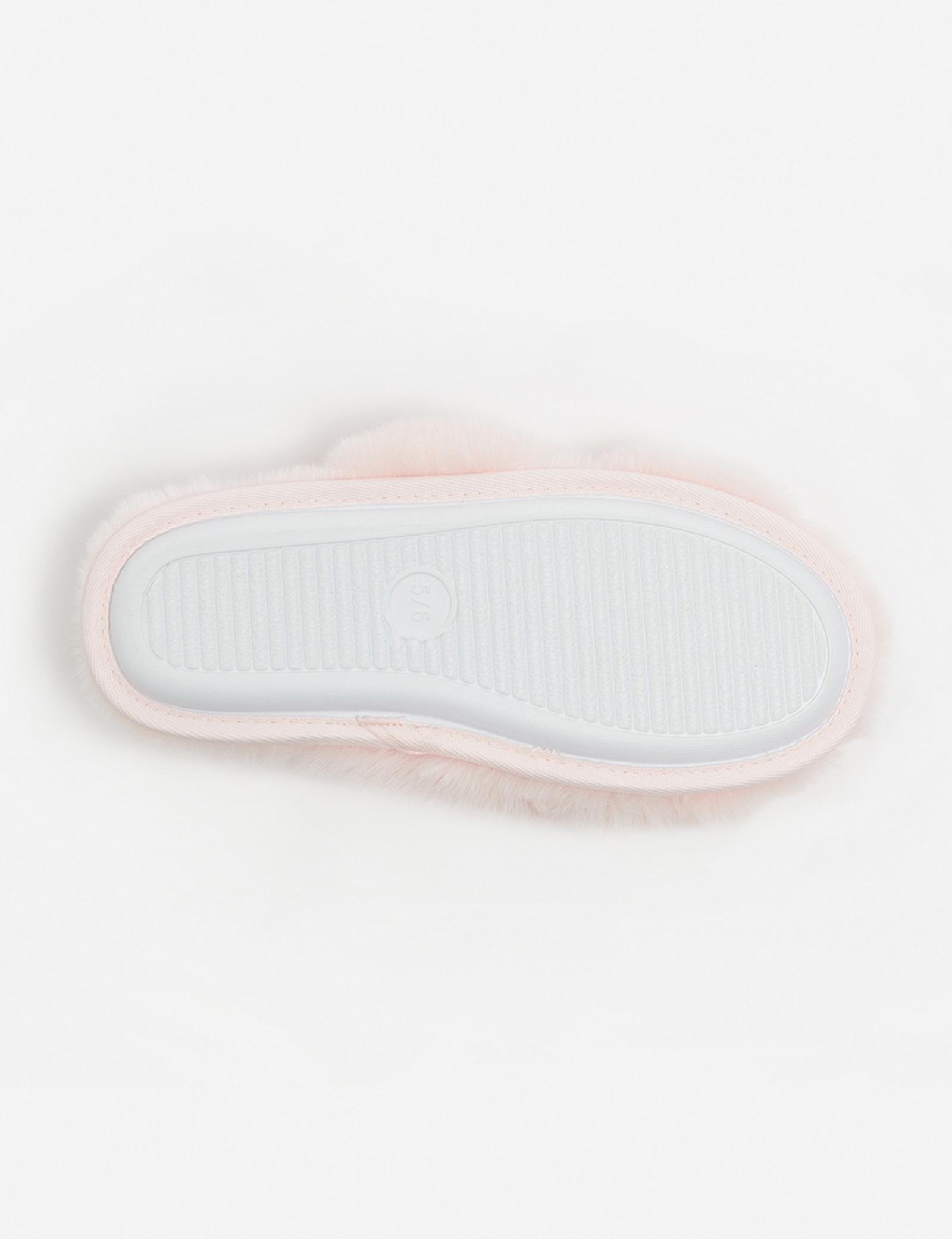 Faux Fur Crossover Slider Slippers - image 5