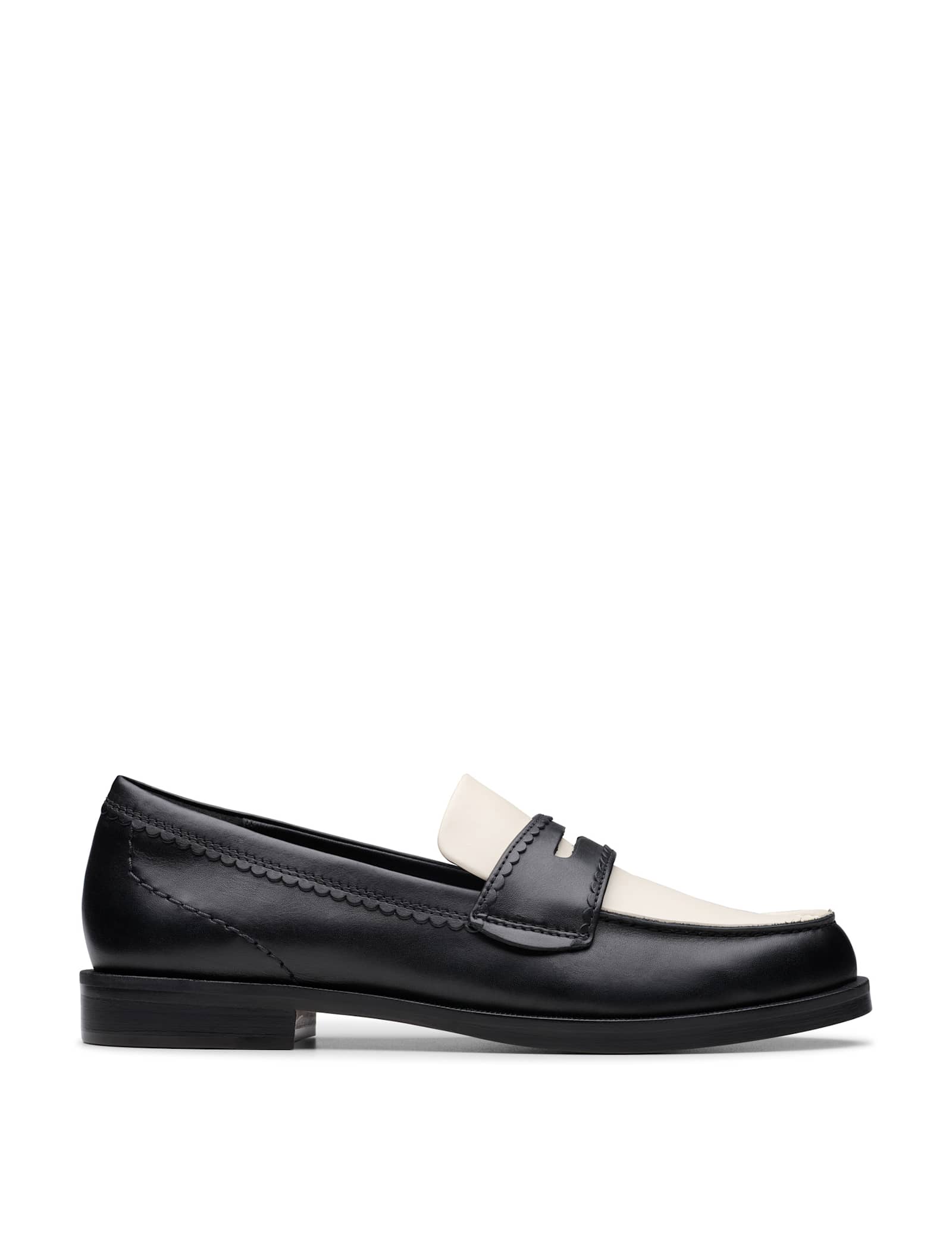 Leather Block Heel Loafers - image 2