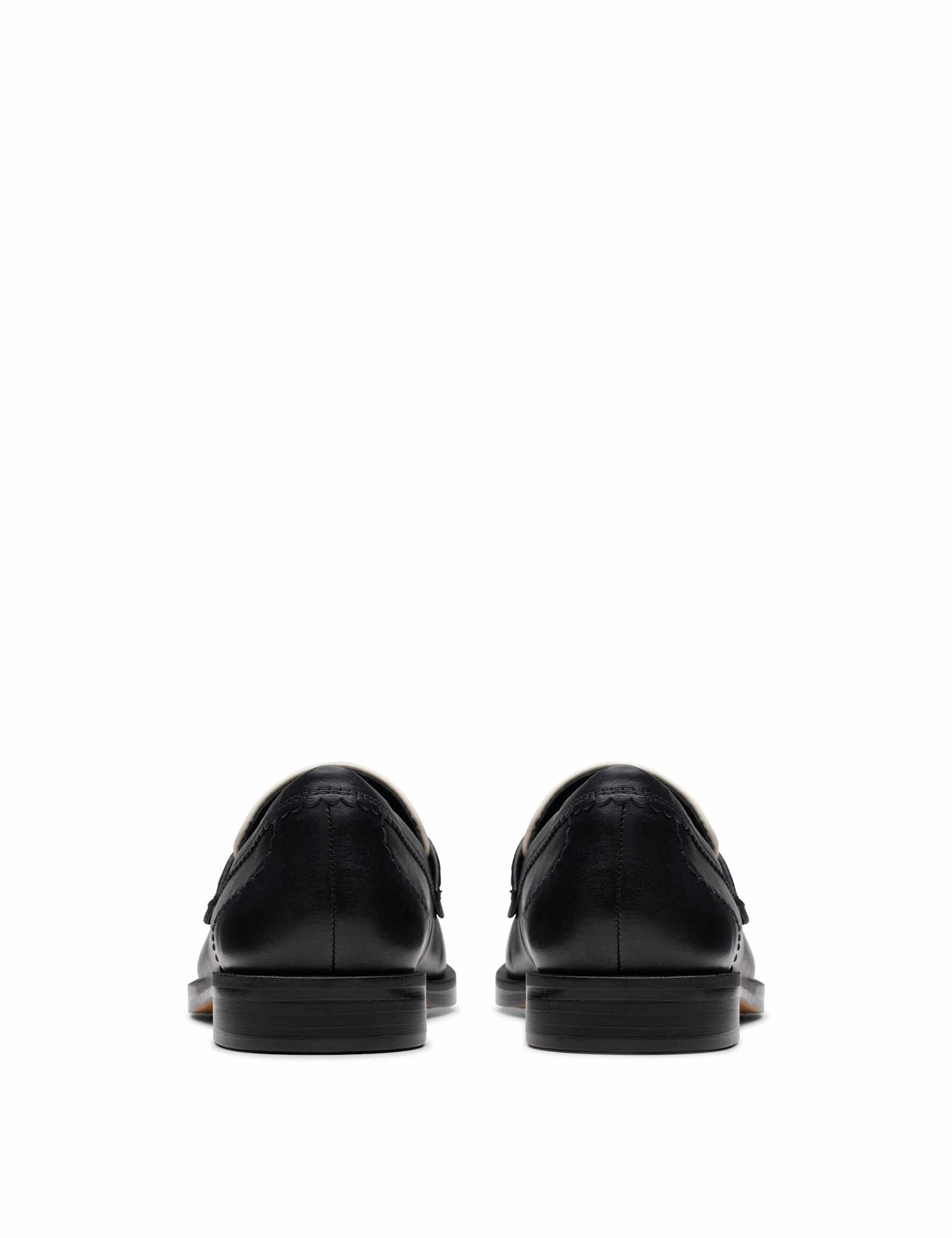 Leather Block Heel Loafers - image 5