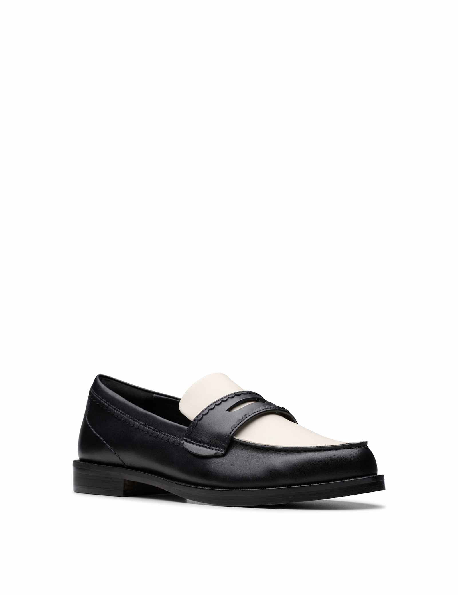 Leather Block Heel Loafers - image 3