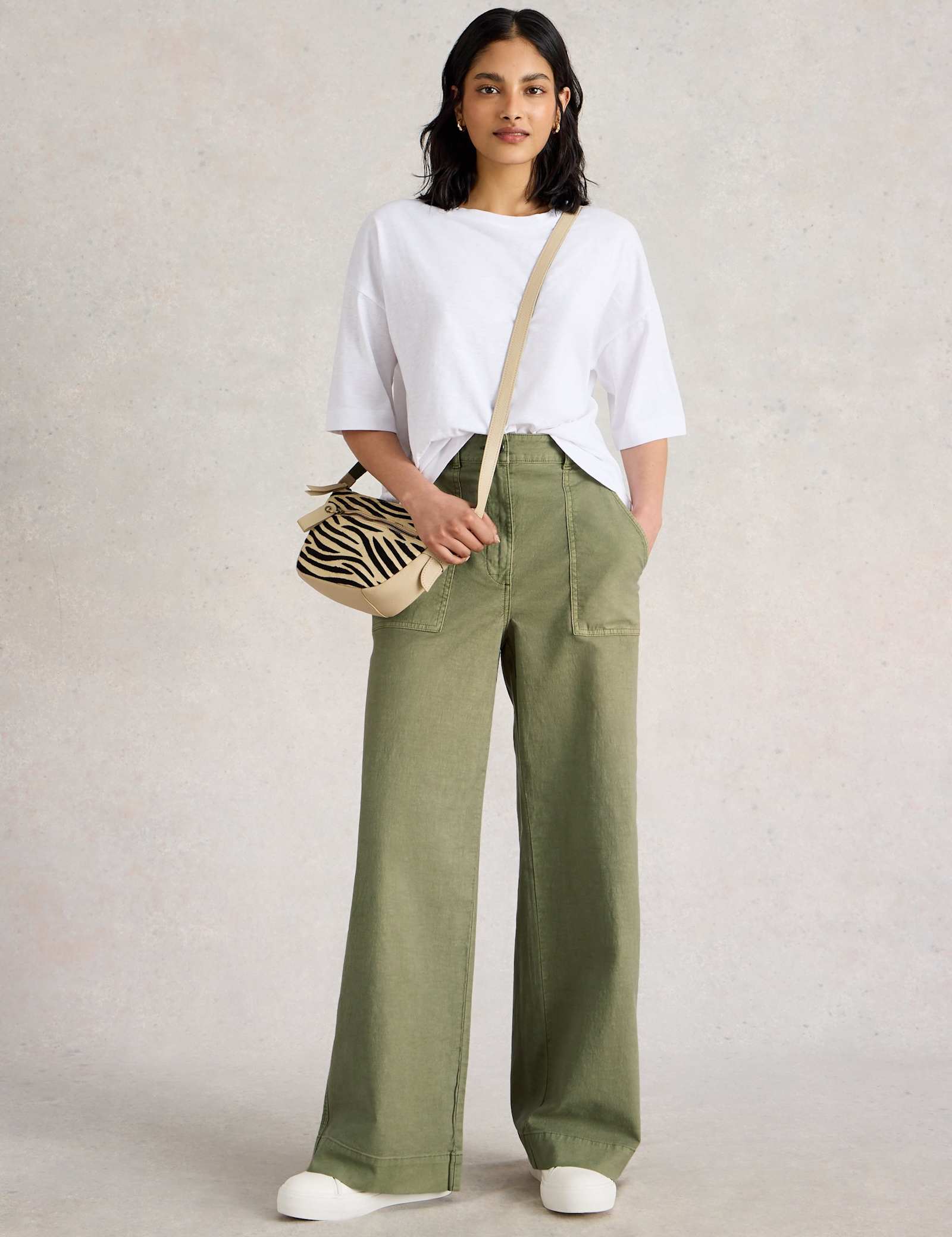 Cotton Rich Wide Leg Chinos - image 3