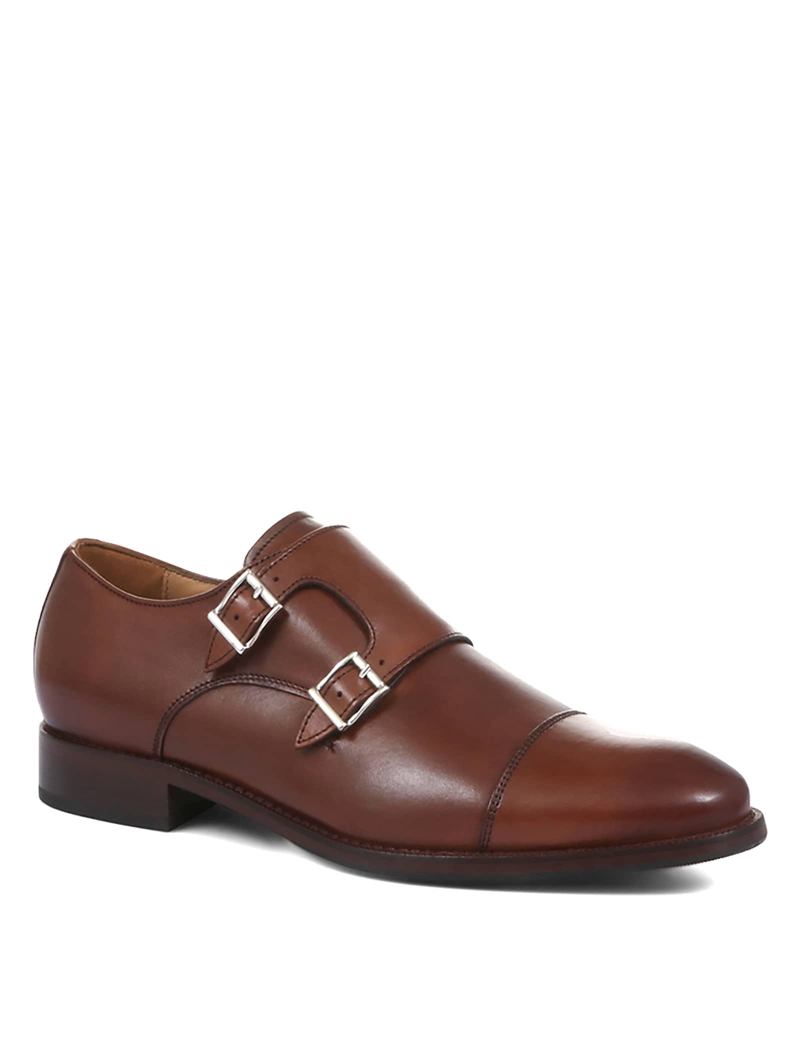 Leather Double Monk Strap Shoes - image 1
