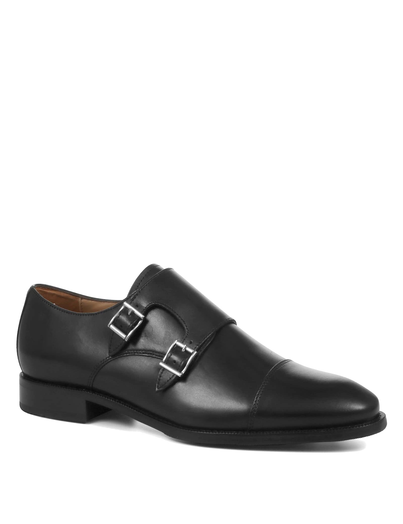 Leather Double Monk Strap Shoes - image 3