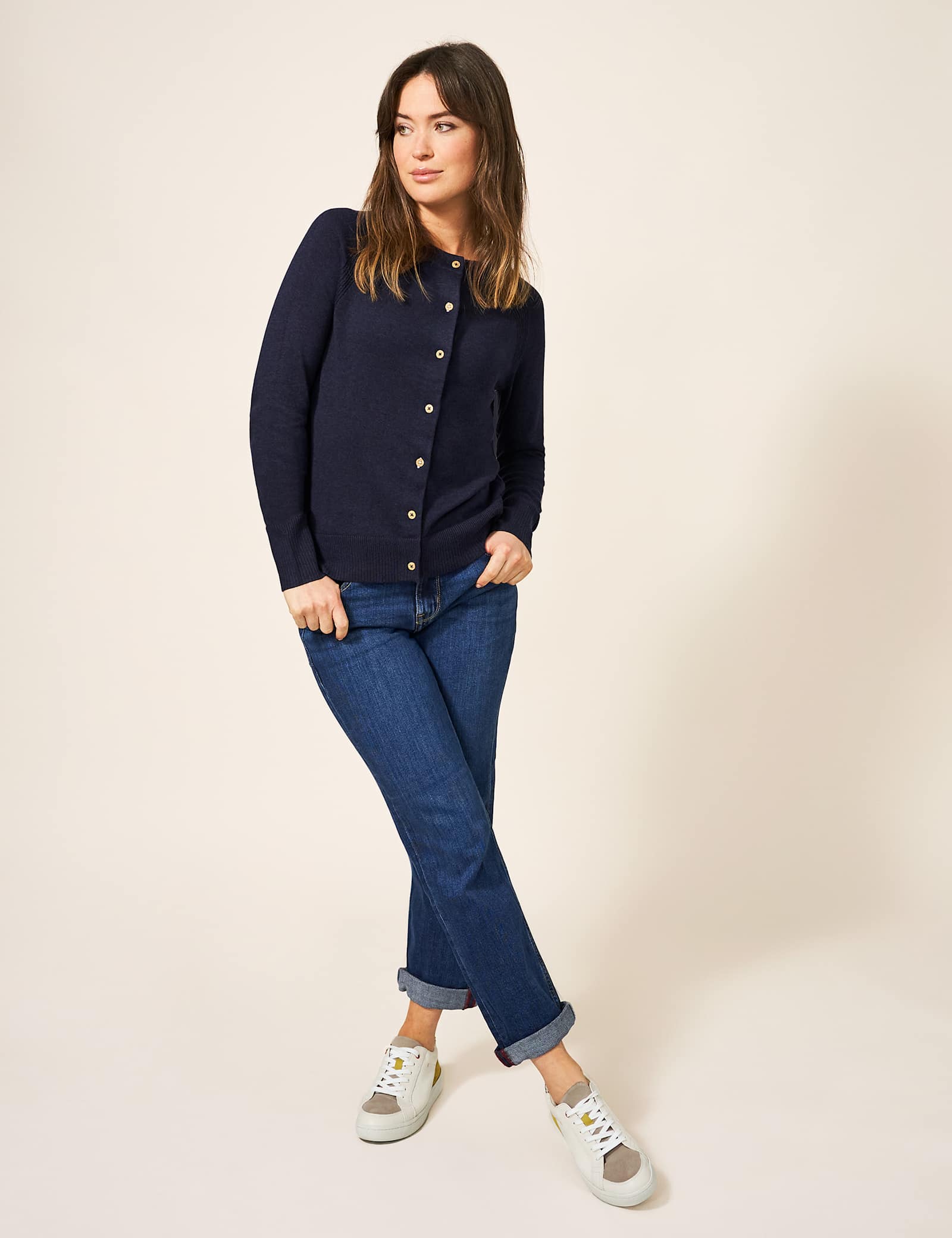 Pure Cotton Crew Neck Cardigan - image 2