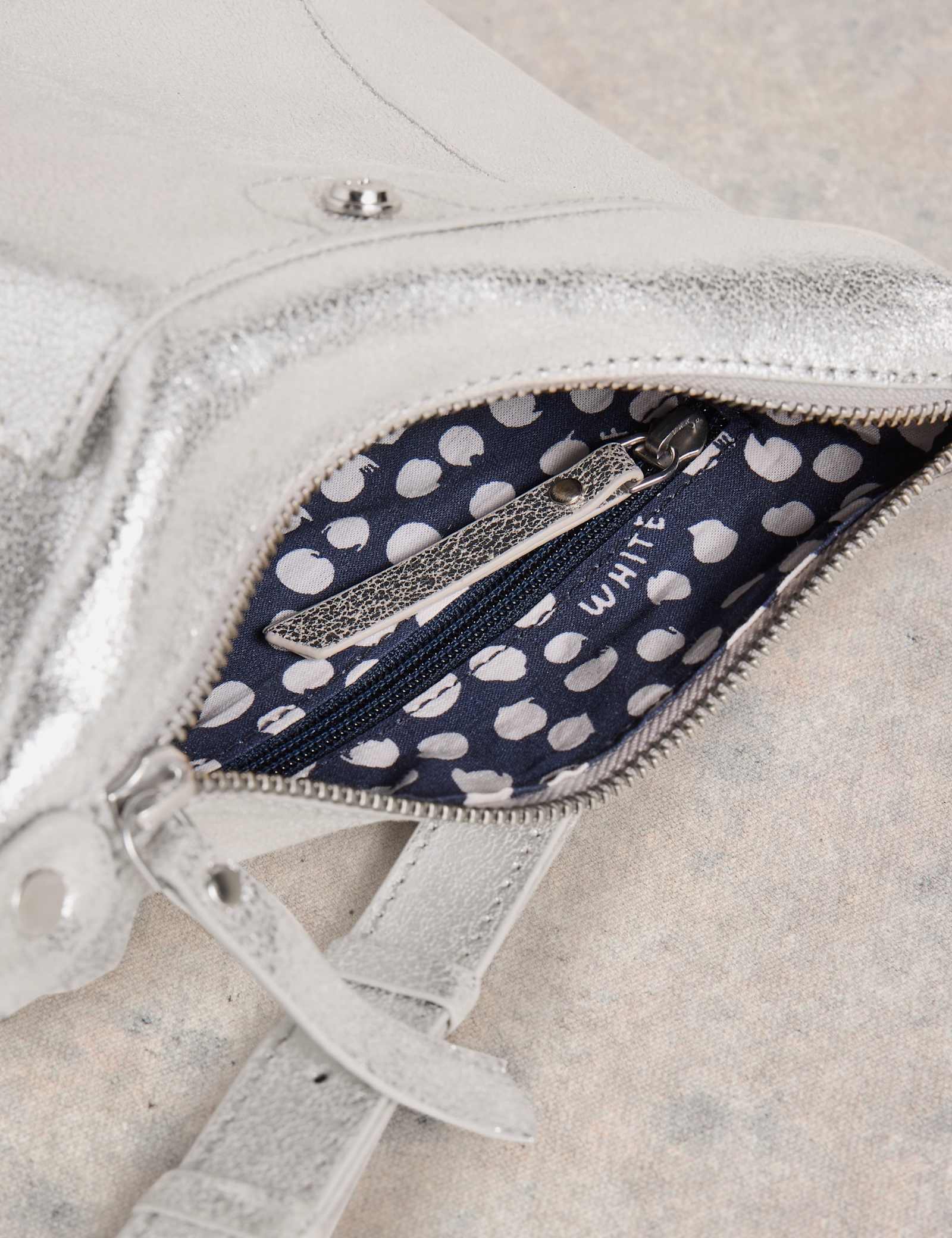 Leather Metallic Cross Body Bag - image 3